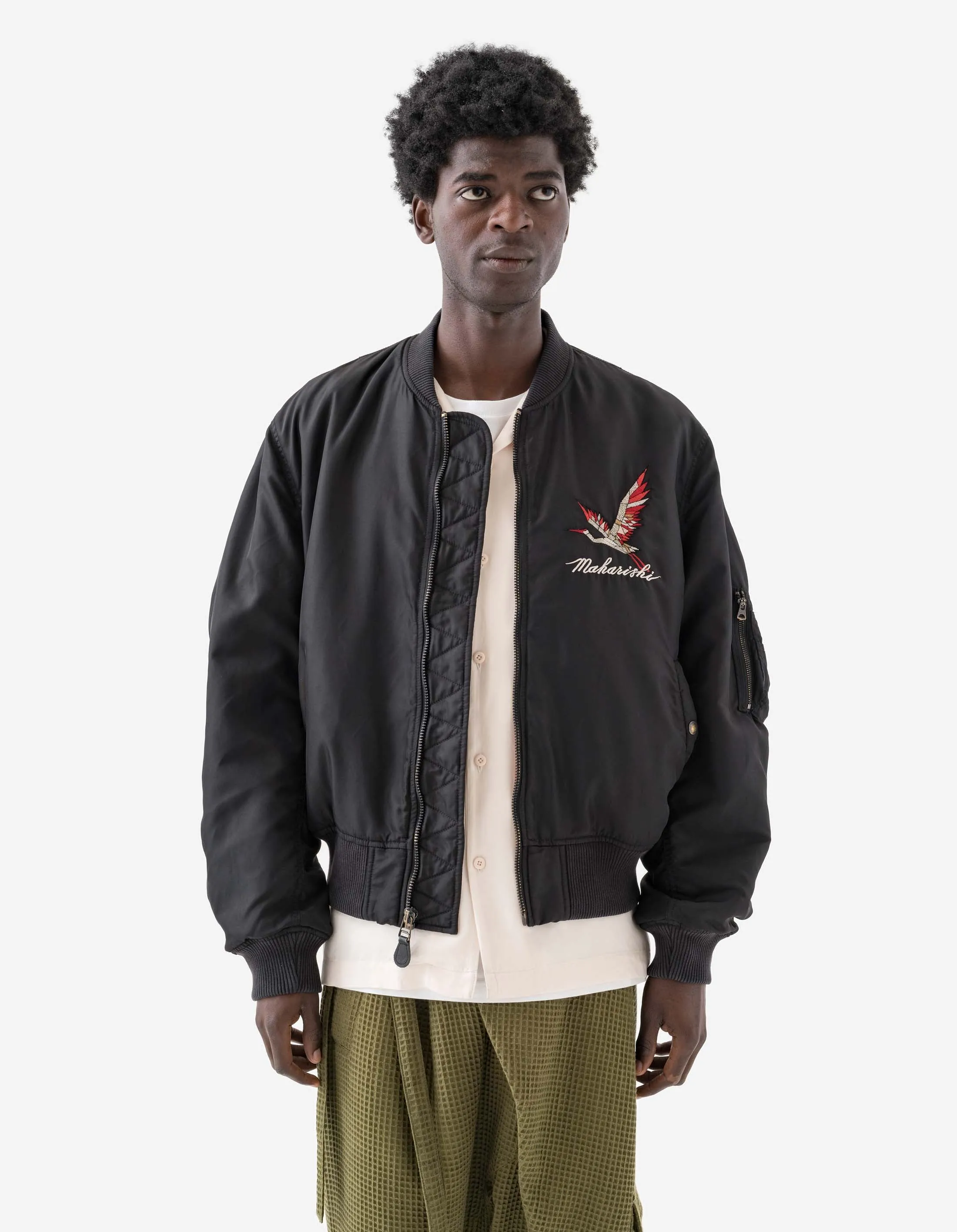 6224 Year of the Crane MA1 Jacket Black sold by Maharishi product image thumbnail 3