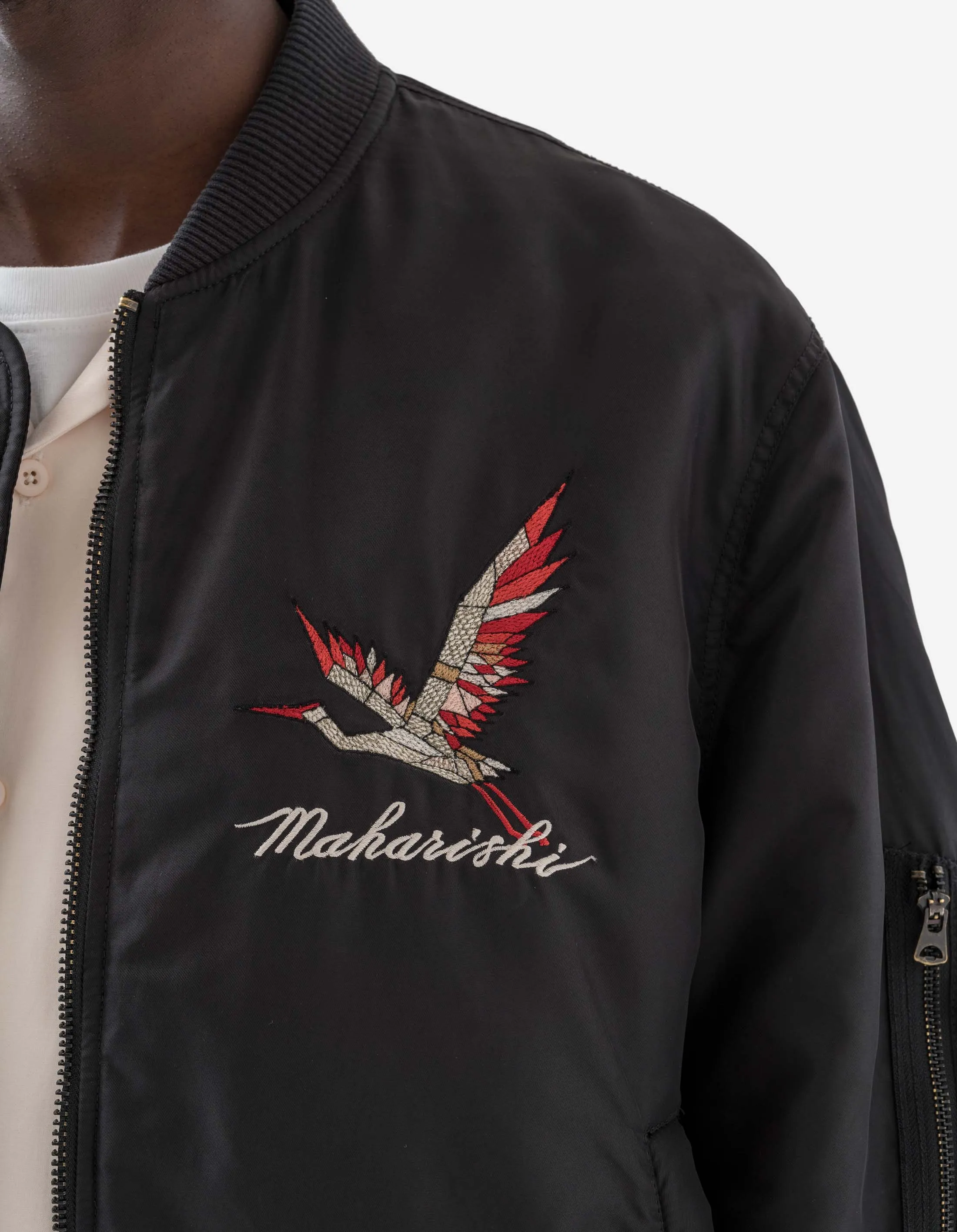 6224 Year of the Crane MA1 Jacket Black sold by Maharishi product image thumbnail 4