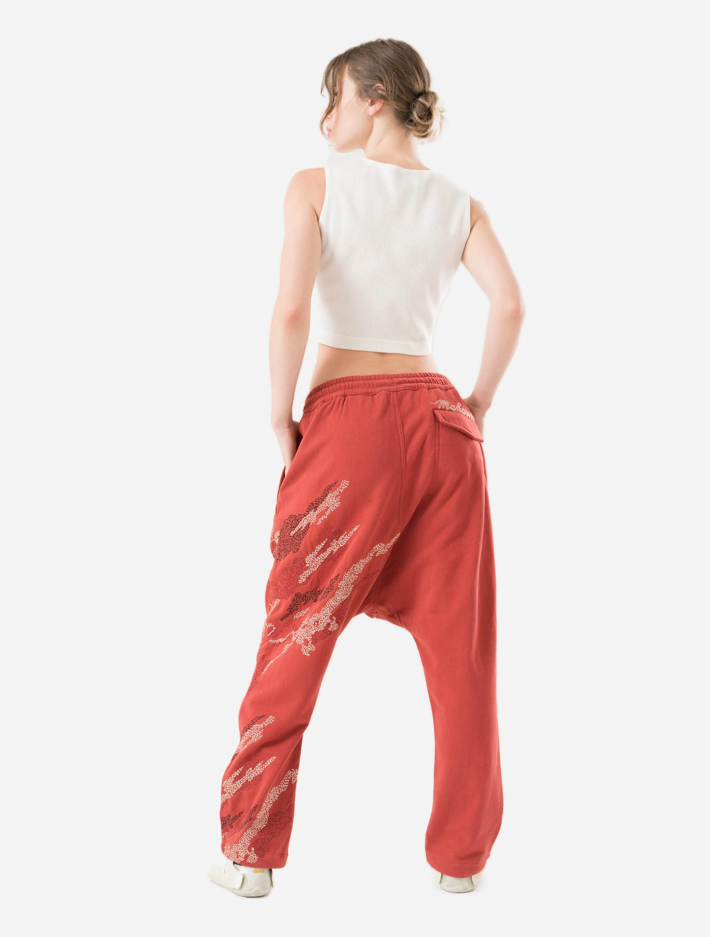 6202 Sashiko Bonsai Asym Sweatpants Redwood sold by Maharishi product image thumbnail 3