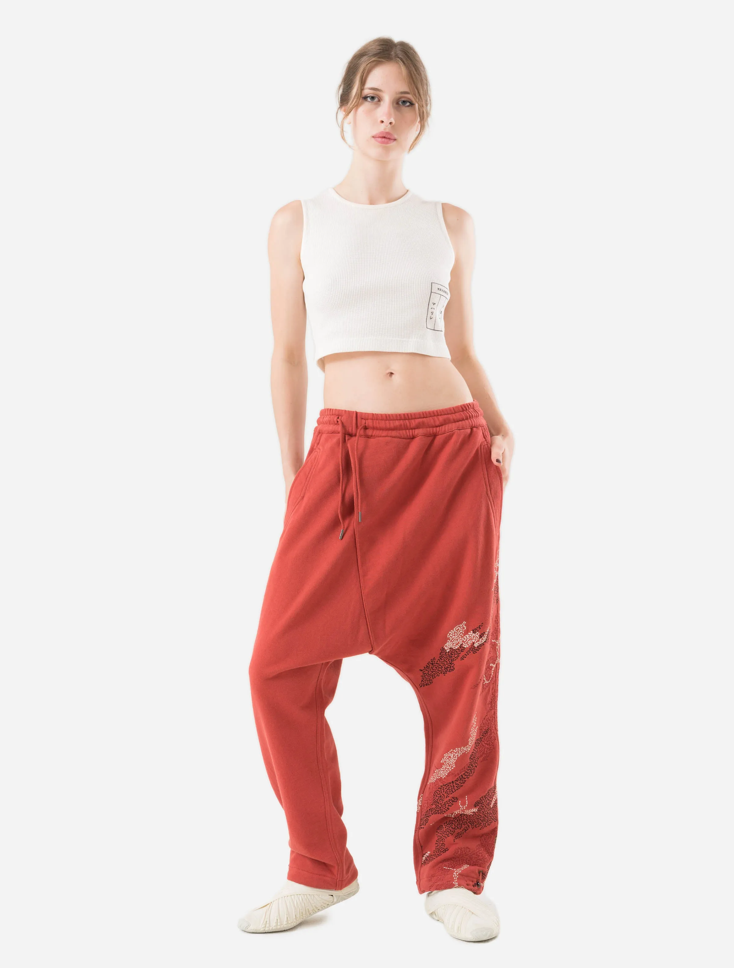 6202 Sashiko Bonsai Asym Sweatpants Redwood sold by Maharishi product image thumbnail 2