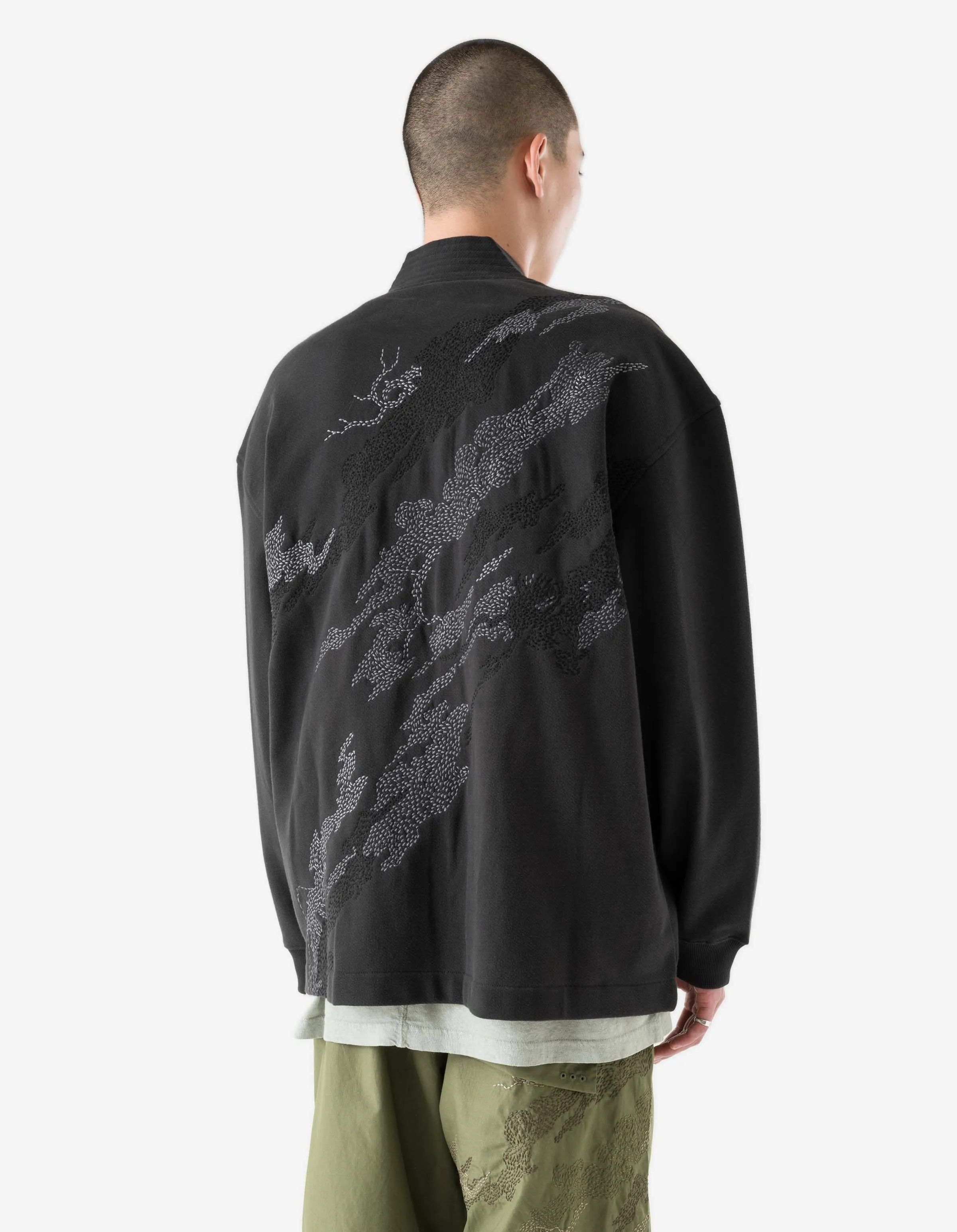 6222 Sashiko Bonsai Sweat Kimono Black sold by Maharishi product image thumbnail 3