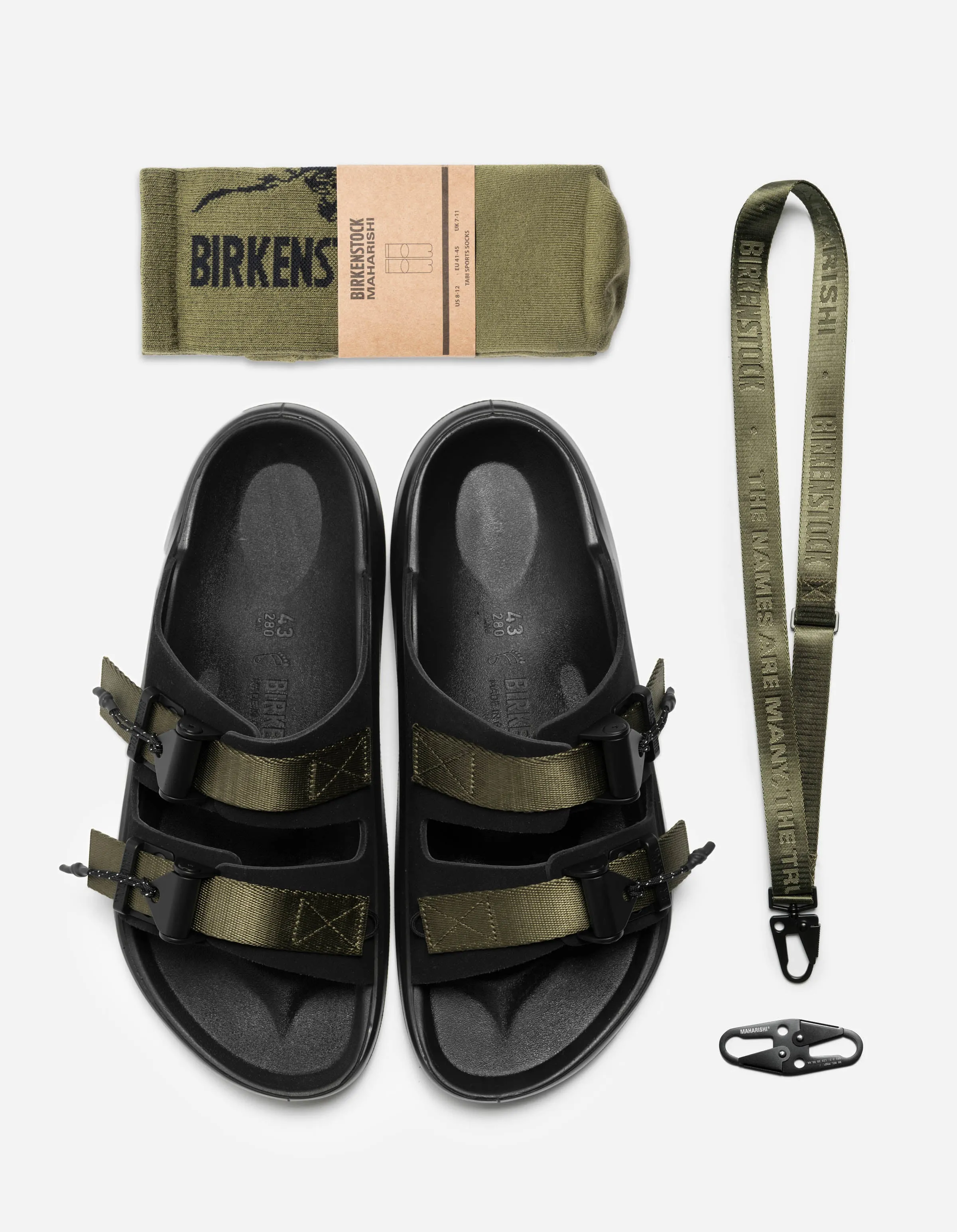 Birkenstock Maharishi Mogami Terra Tech Pack Black/Olive sold by Maharishi
