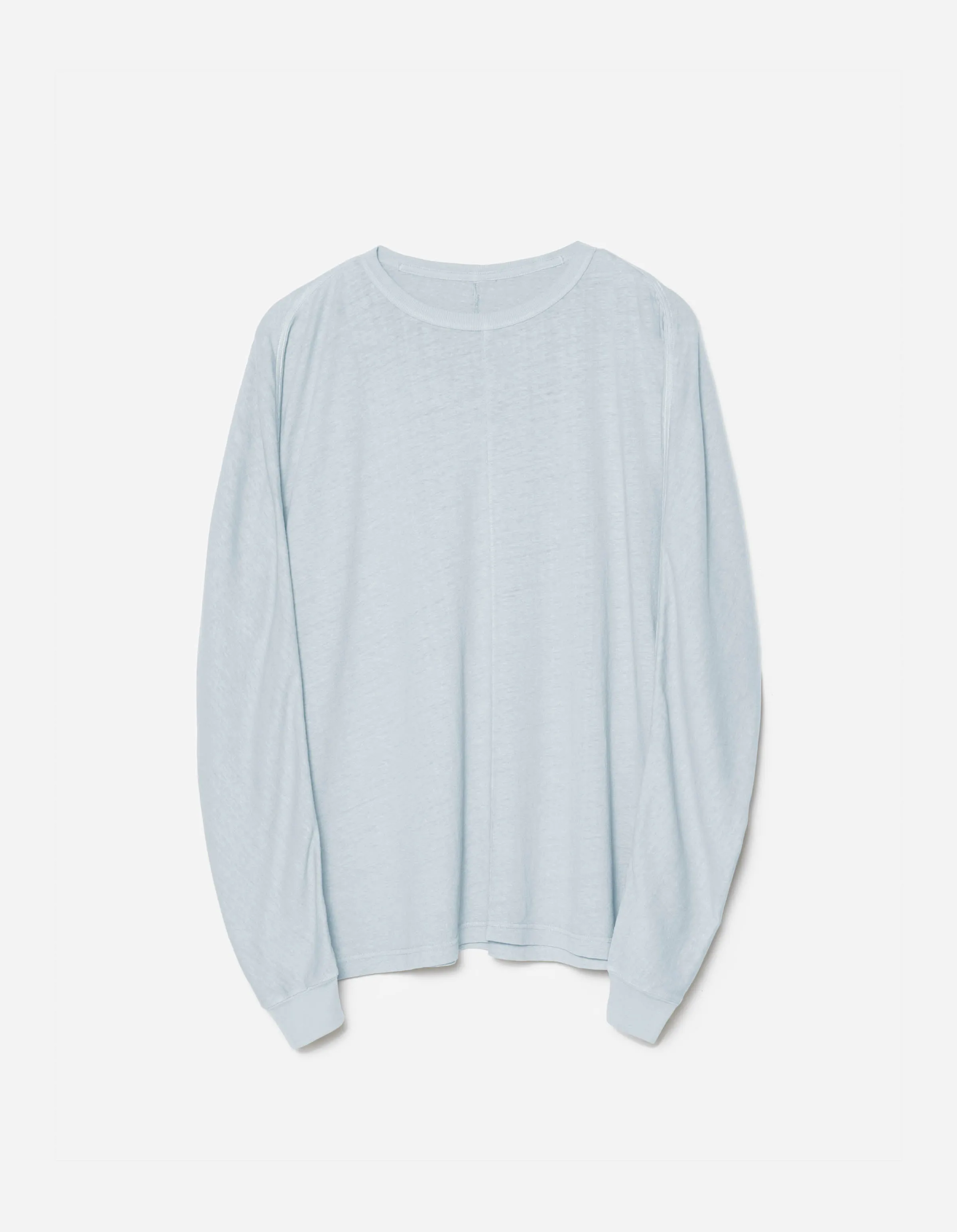 5245 Hemp Cross Loose L/S T-Shirt Ice Blue sold by Maharishi