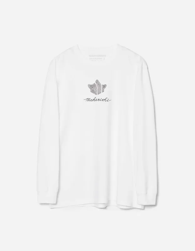 6221 Rice Stich Temple L/S T-Shirt White sold by Maharishi
