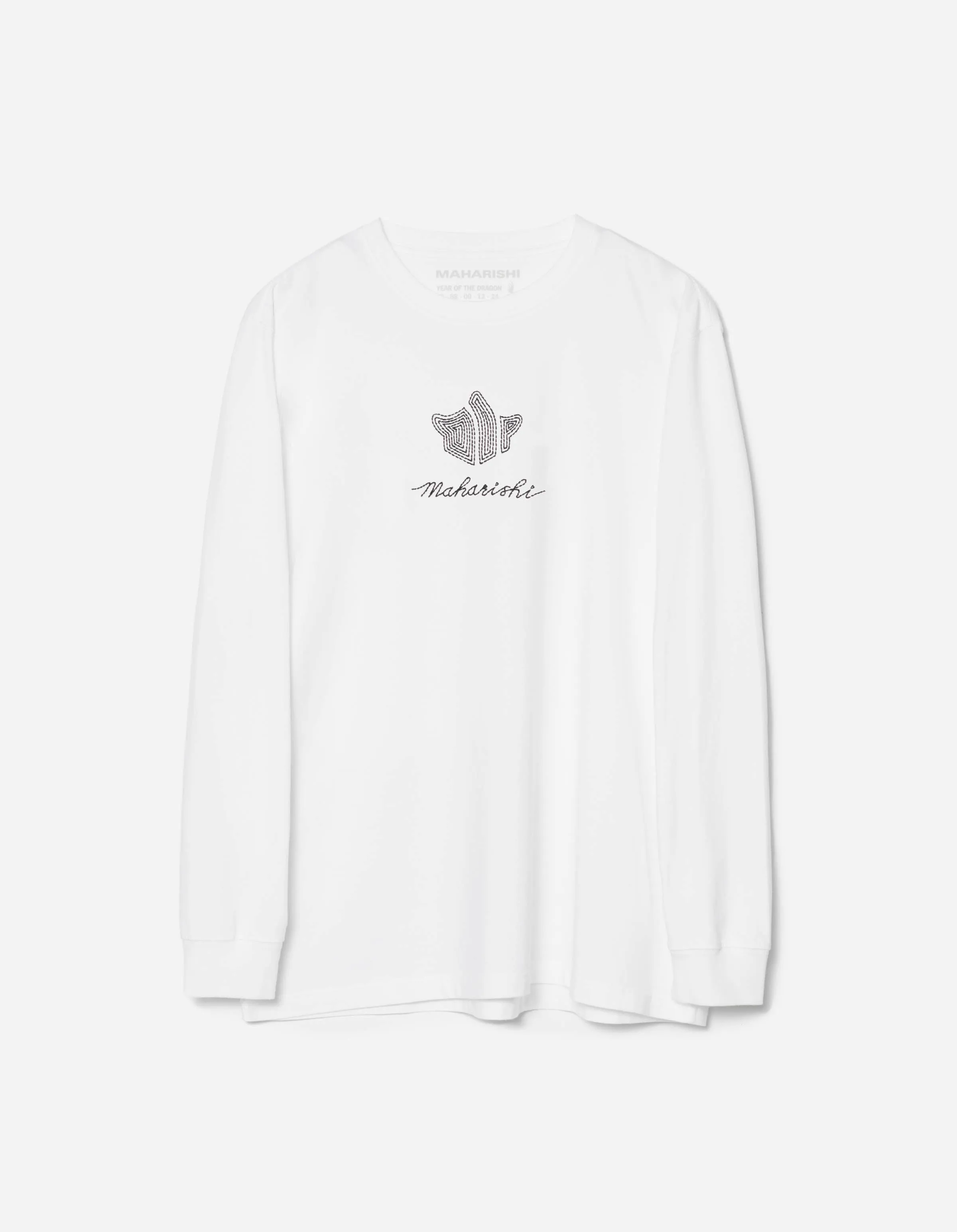6221 Rice Stich Temple L/S T-Shirt White sold by Maharishi