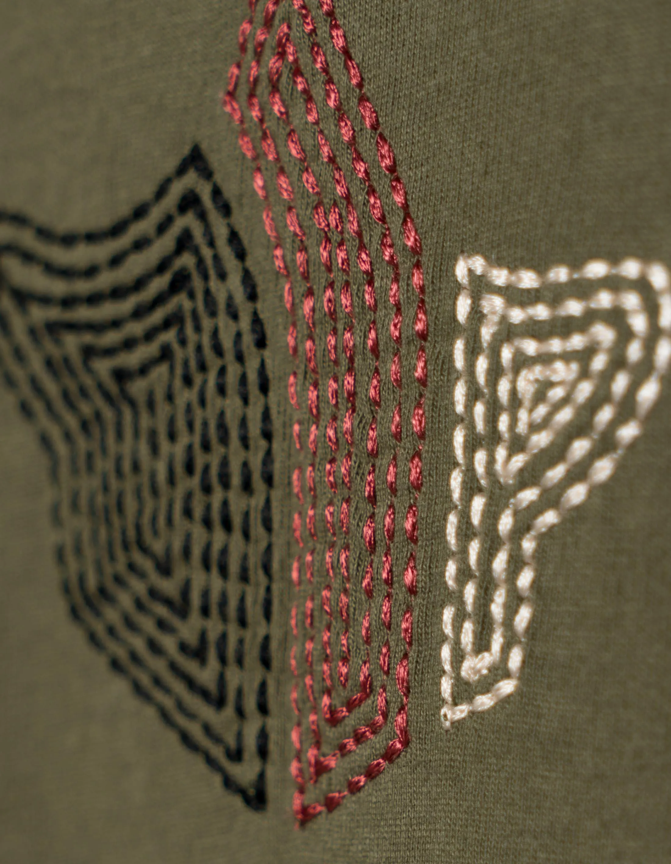 6221 Rice Stich Temple L/S T-Shirt Olive OG-107F sold by Maharishi product image thumbnail 4