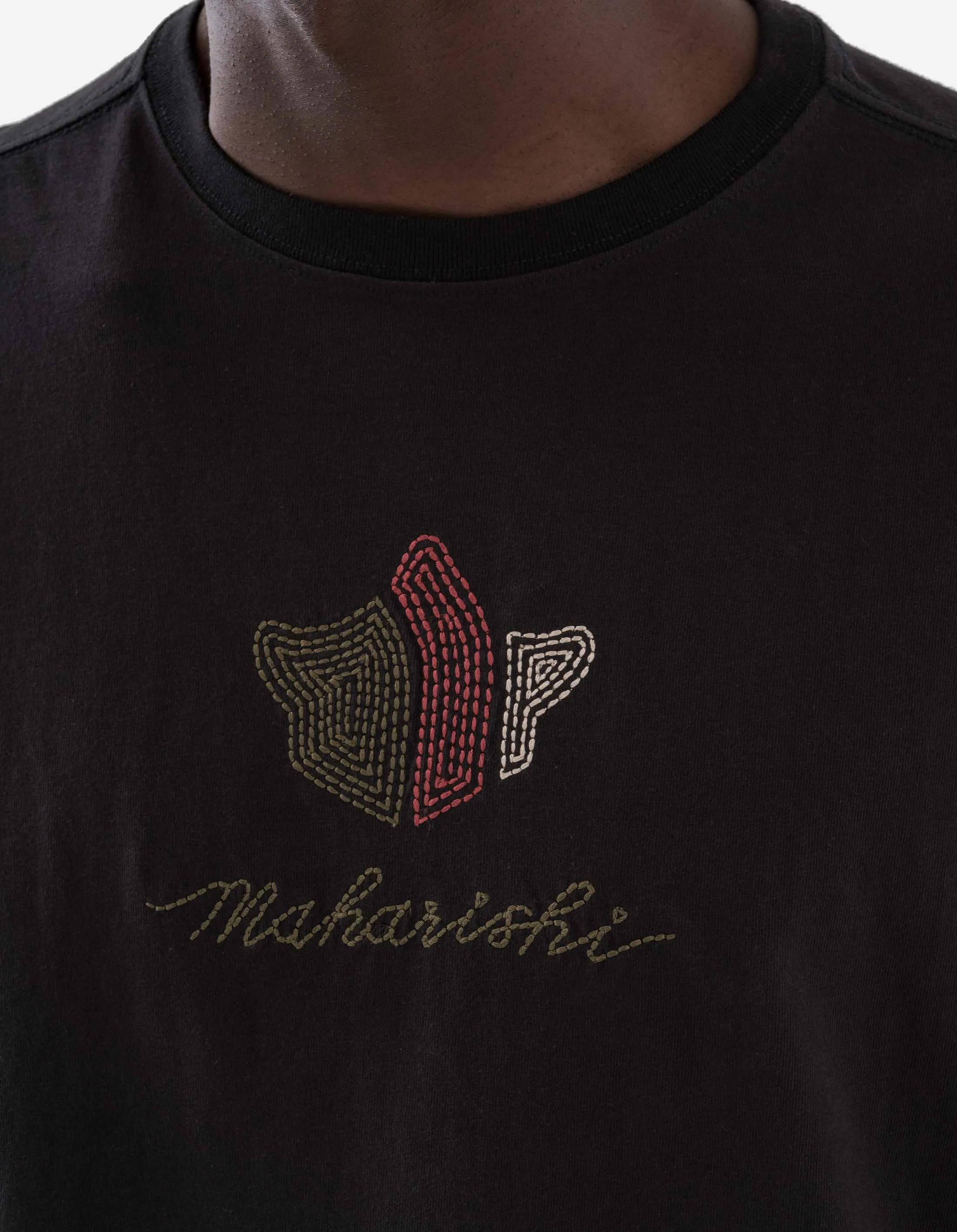 6221 Rice Stich Temple L/S T-Shirt Black sold by Maharishi product image thumbnail 3