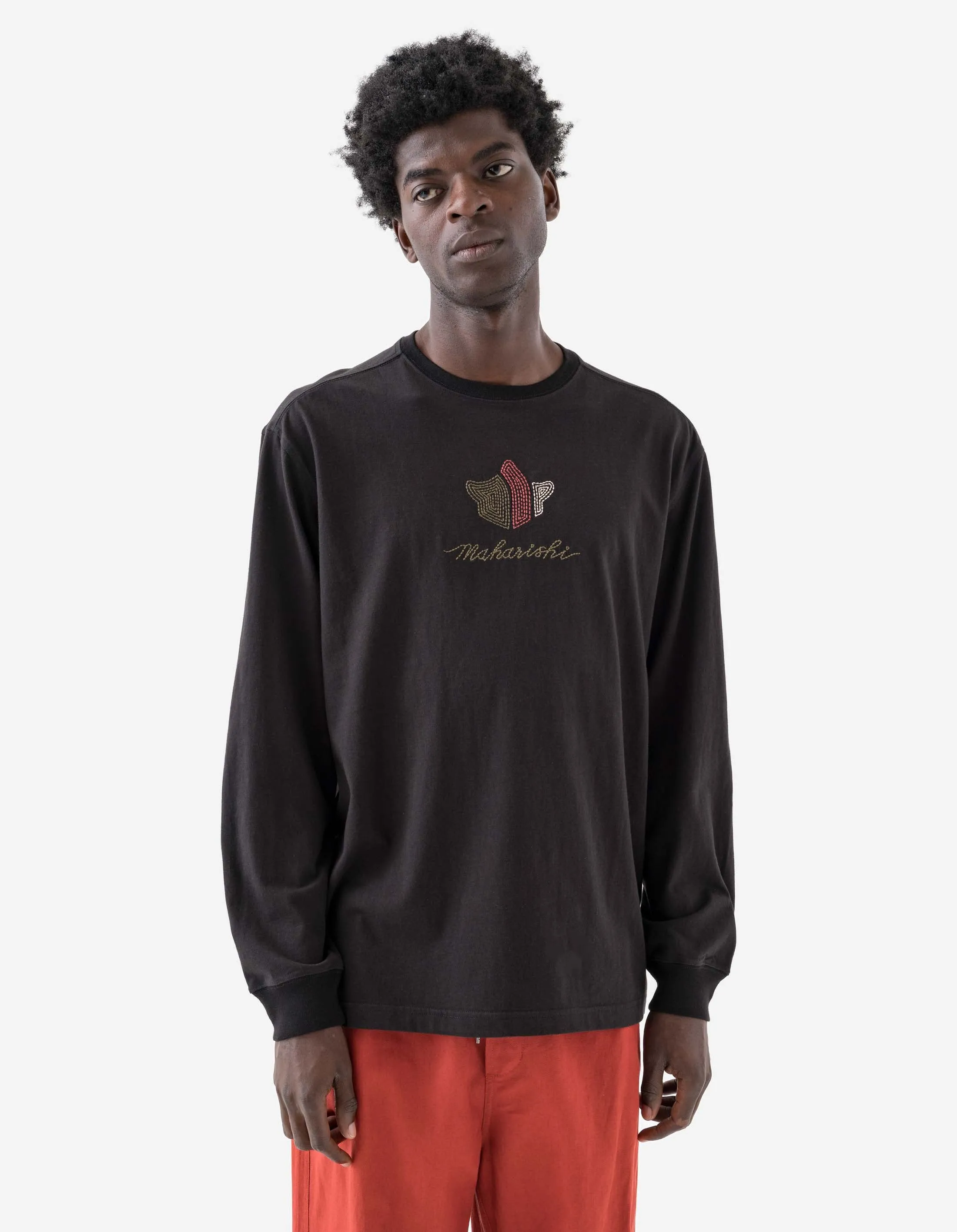 6221 Rice Stich Temple L/S T-Shirt Black sold by Maharishi product image thumbnail 2