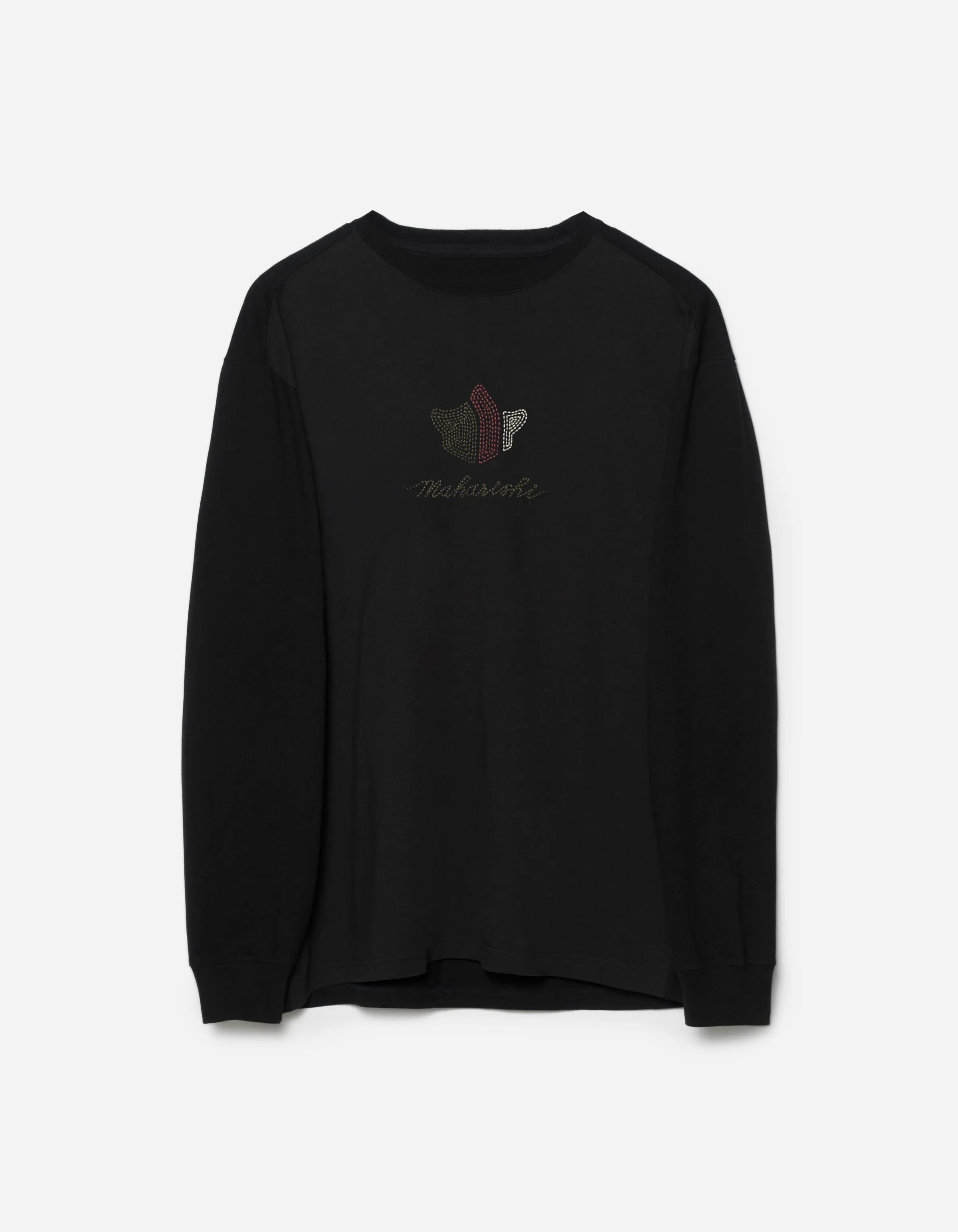 6221 Rice Stich Temple L/S T-Shirt Black sold by Maharishi