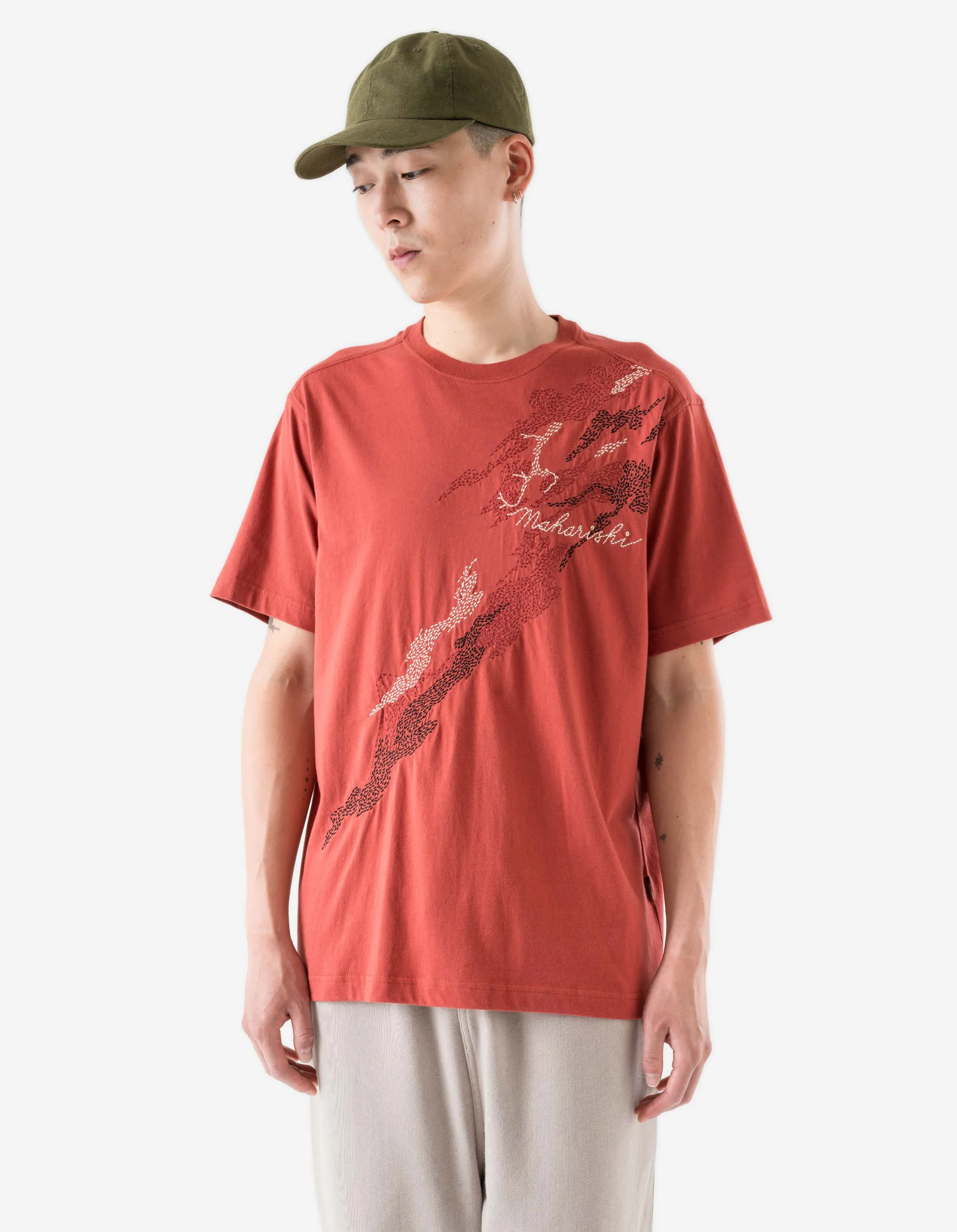 6217 Sashiko Bonsai S/S T-Shirt Redwood sold by Maharishi product image thumbnail 2