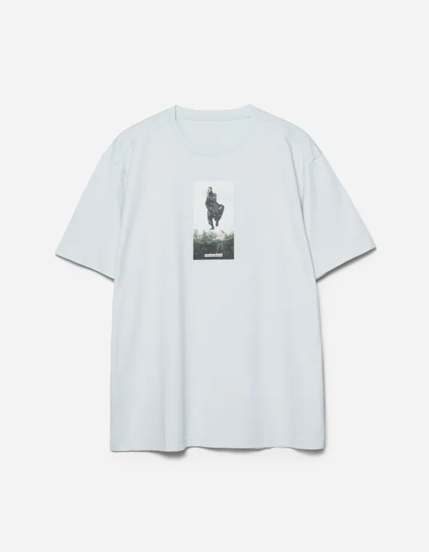 1583 Mark Lebon Blechman S/S T-Shirt Ice Blue sold by Maharishi