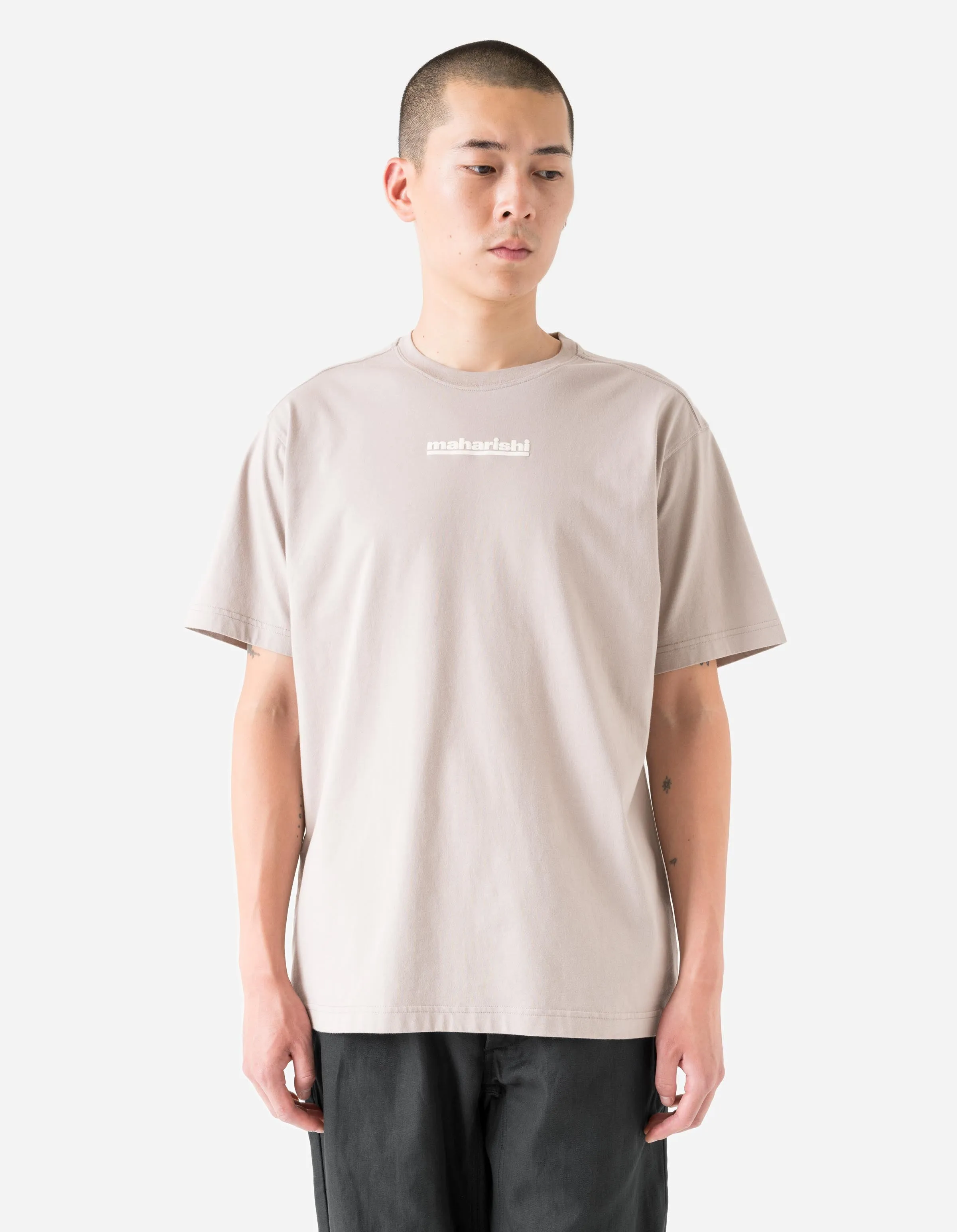 1582 Maha-Paizhi Sashiko S/S T-Shirt Taupe sold by Maharishi product image thumbnail 2