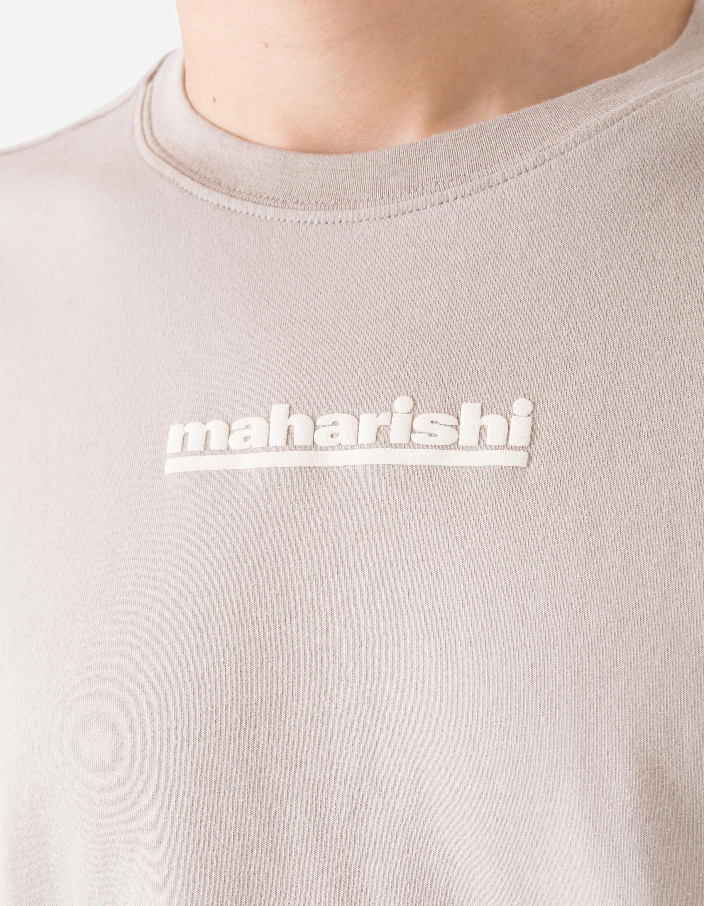 1582 Maha-Paizhi Sashiko S/S T-Shirt Taupe sold by Maharishi product image thumbnail 3