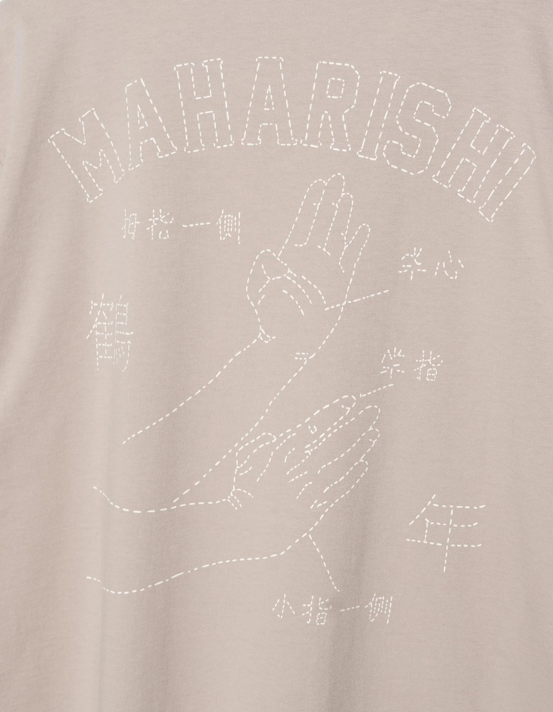 1582 Maha-Paizhi Sashiko S/S T-Shirt Taupe sold by Maharishi product image thumbnail 5