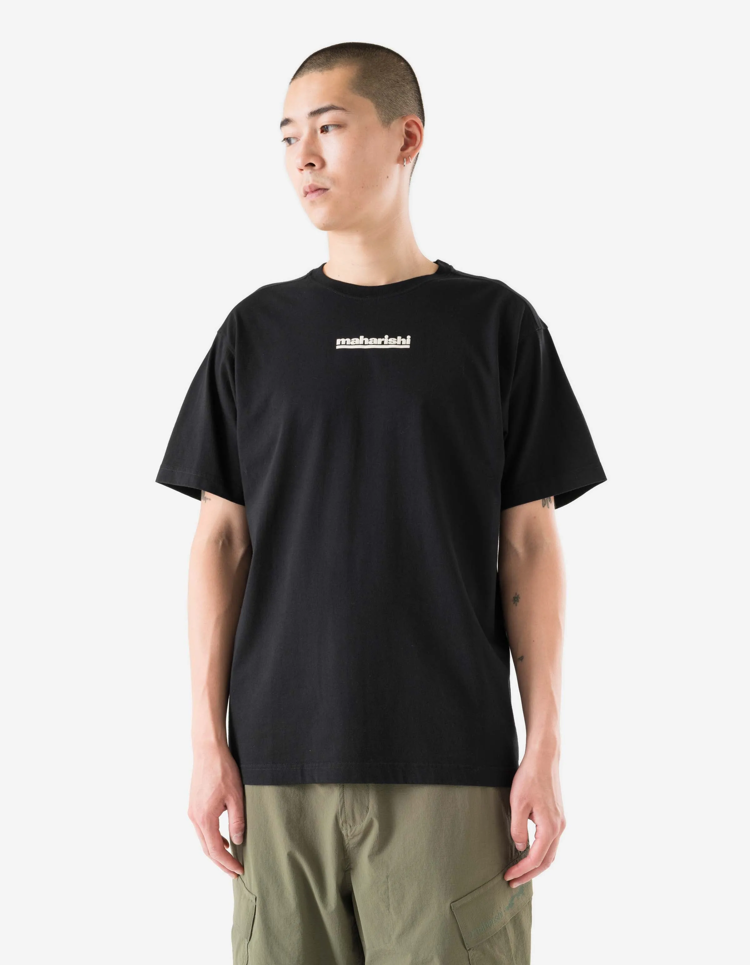 1582 Maha-Paizhi Sashiko S/S T-Shirt Black sold by Maharishi product image thumbnail 2