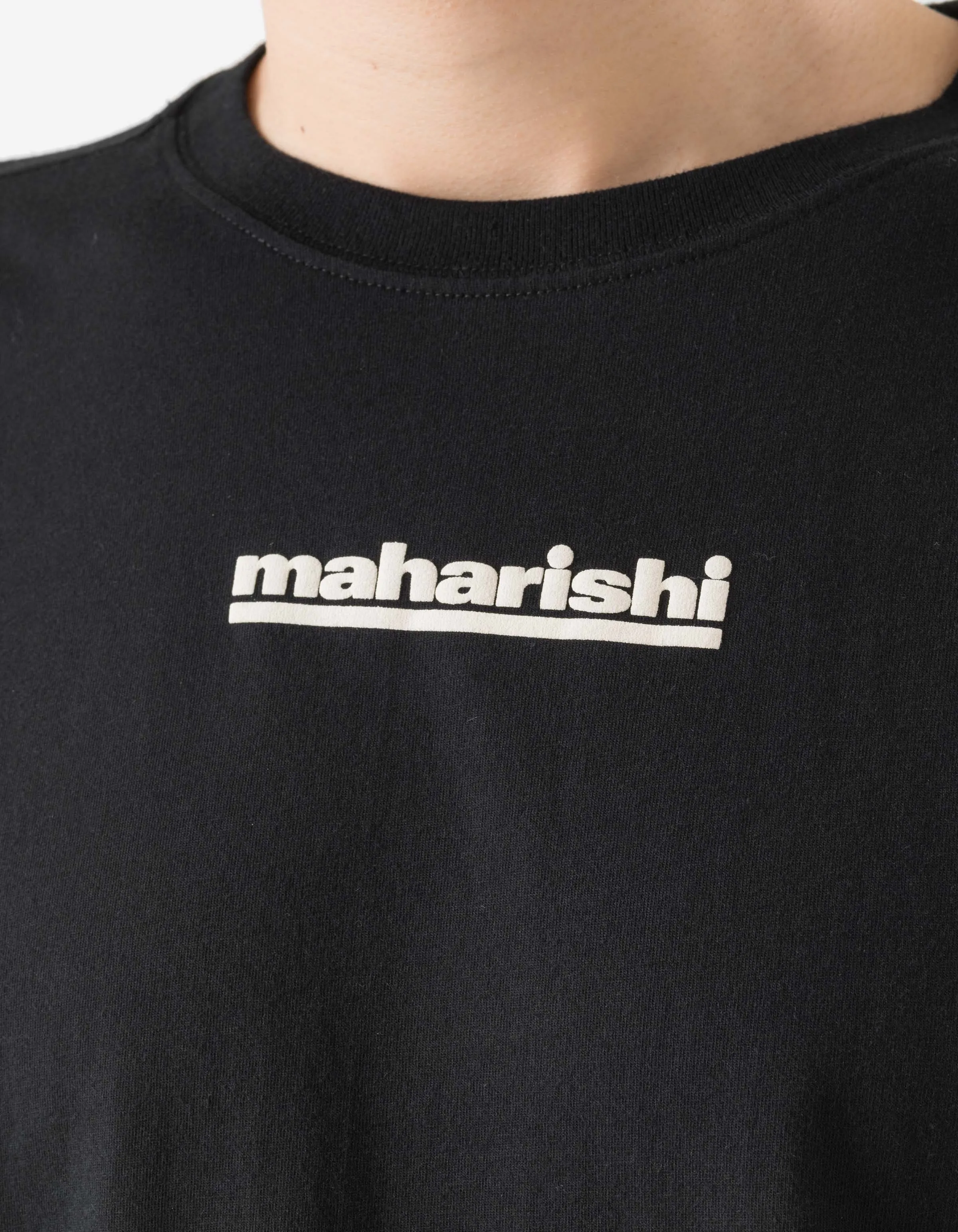 1582 Maha-Paizhi Sashiko S/S T-Shirt Black sold by Maharishi product image thumbnail 3