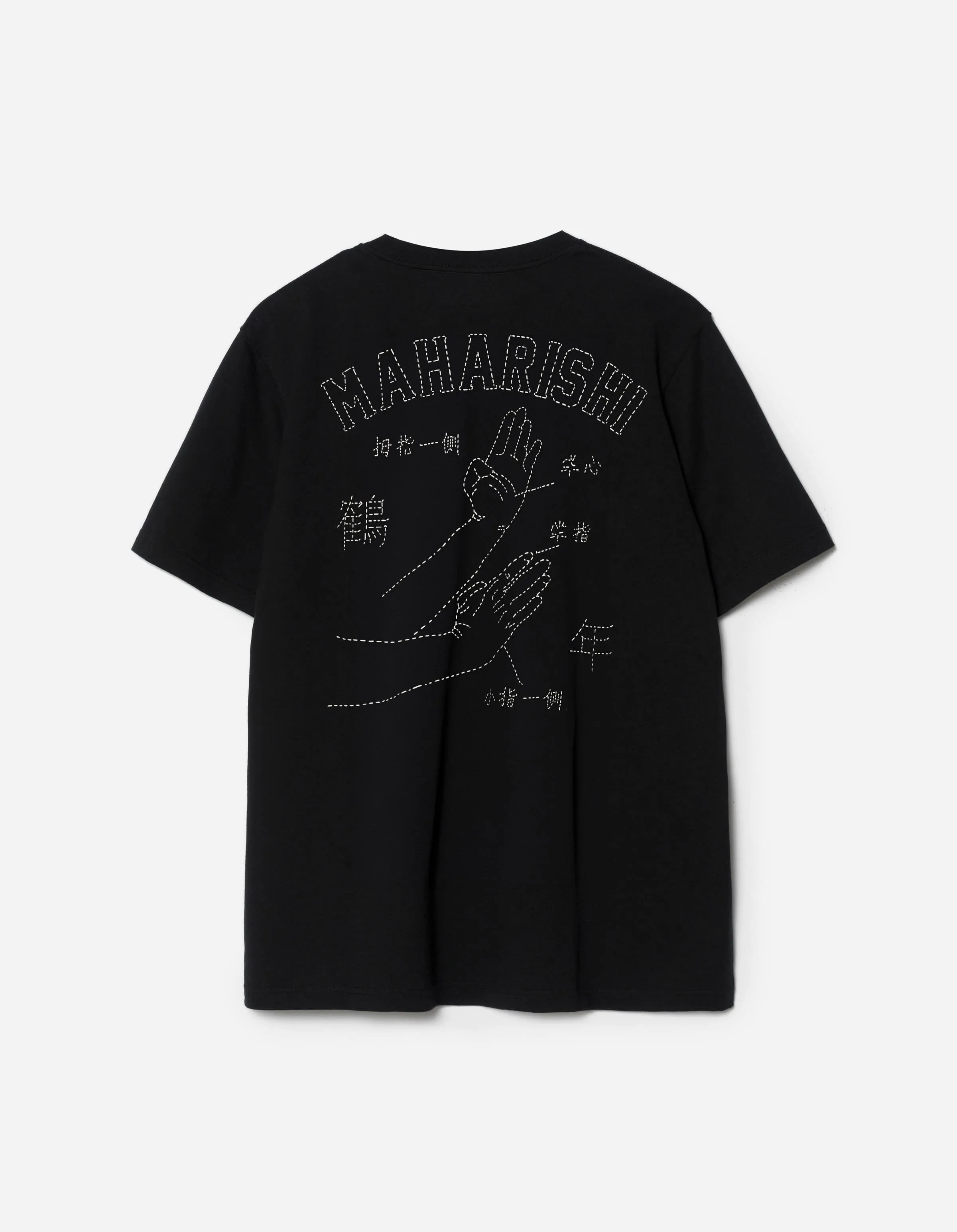 1582 Maha-Paizhi Sashiko S/S T-Shirt Black sold by Maharishi