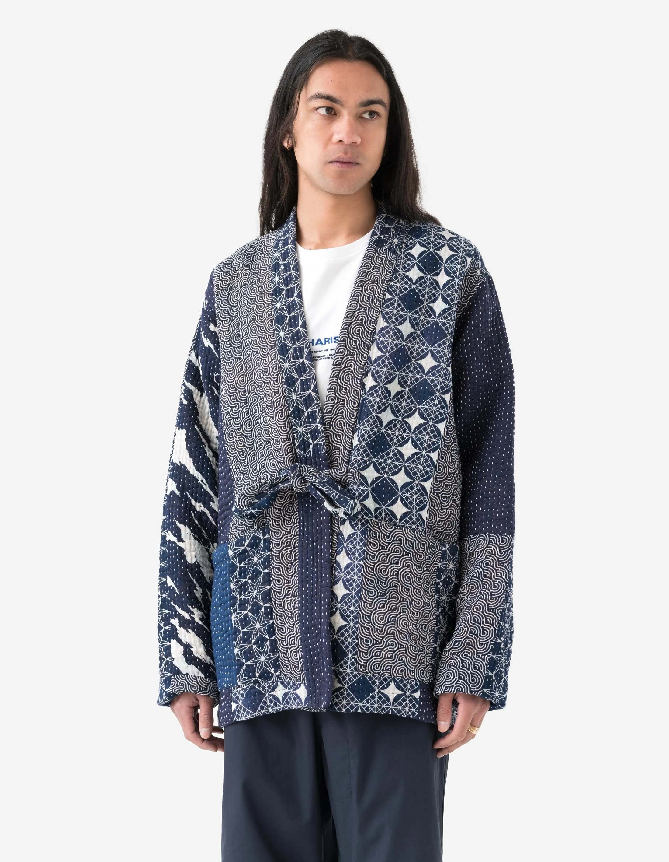 1470 Mahaboro Kimono Jacket Navy/Ecru sold by Maharishi product image thumbnail 3