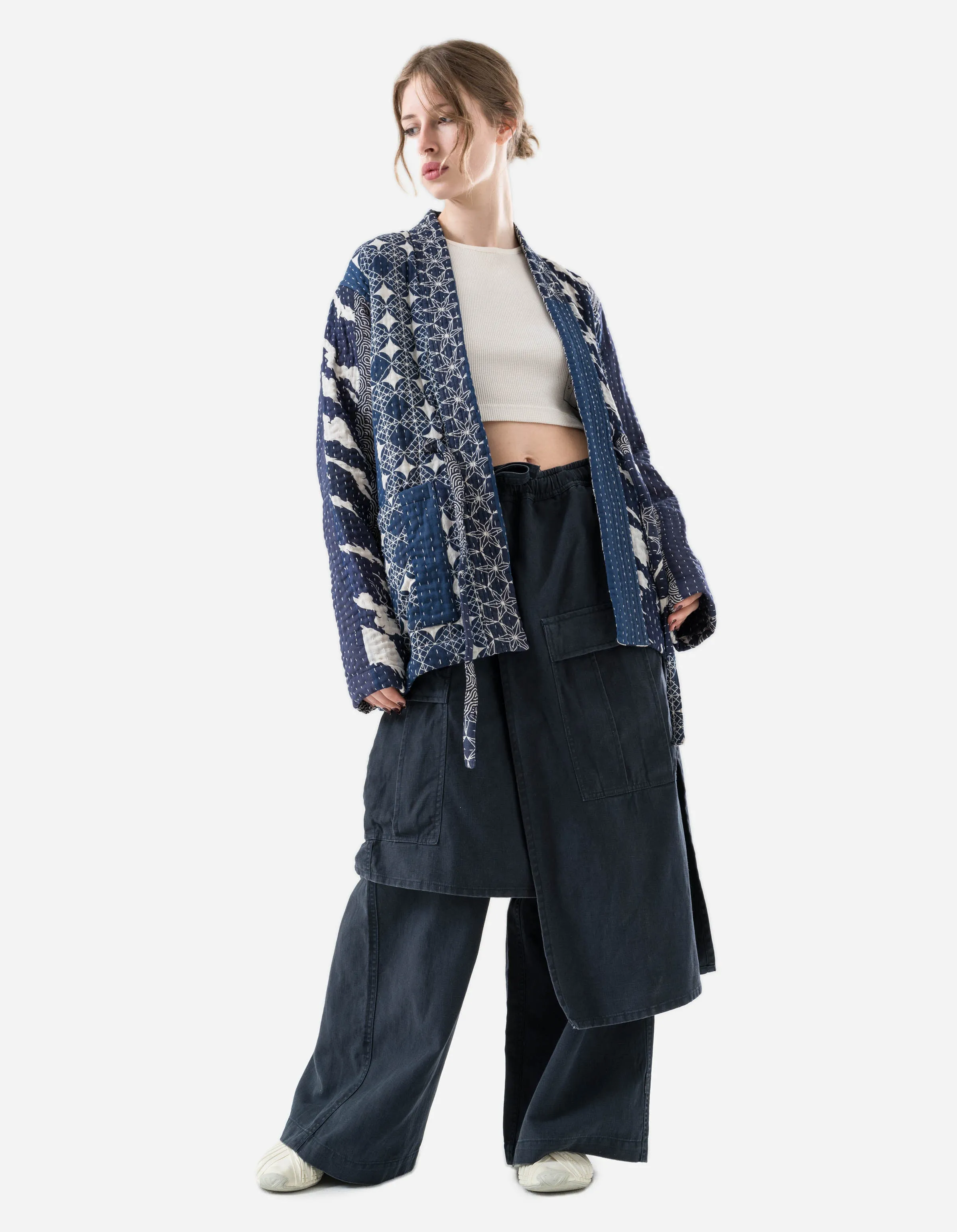 1470 Mahaboro Kimono Jacket Navy/Ecru sold by Maharishi product image thumbnail 5