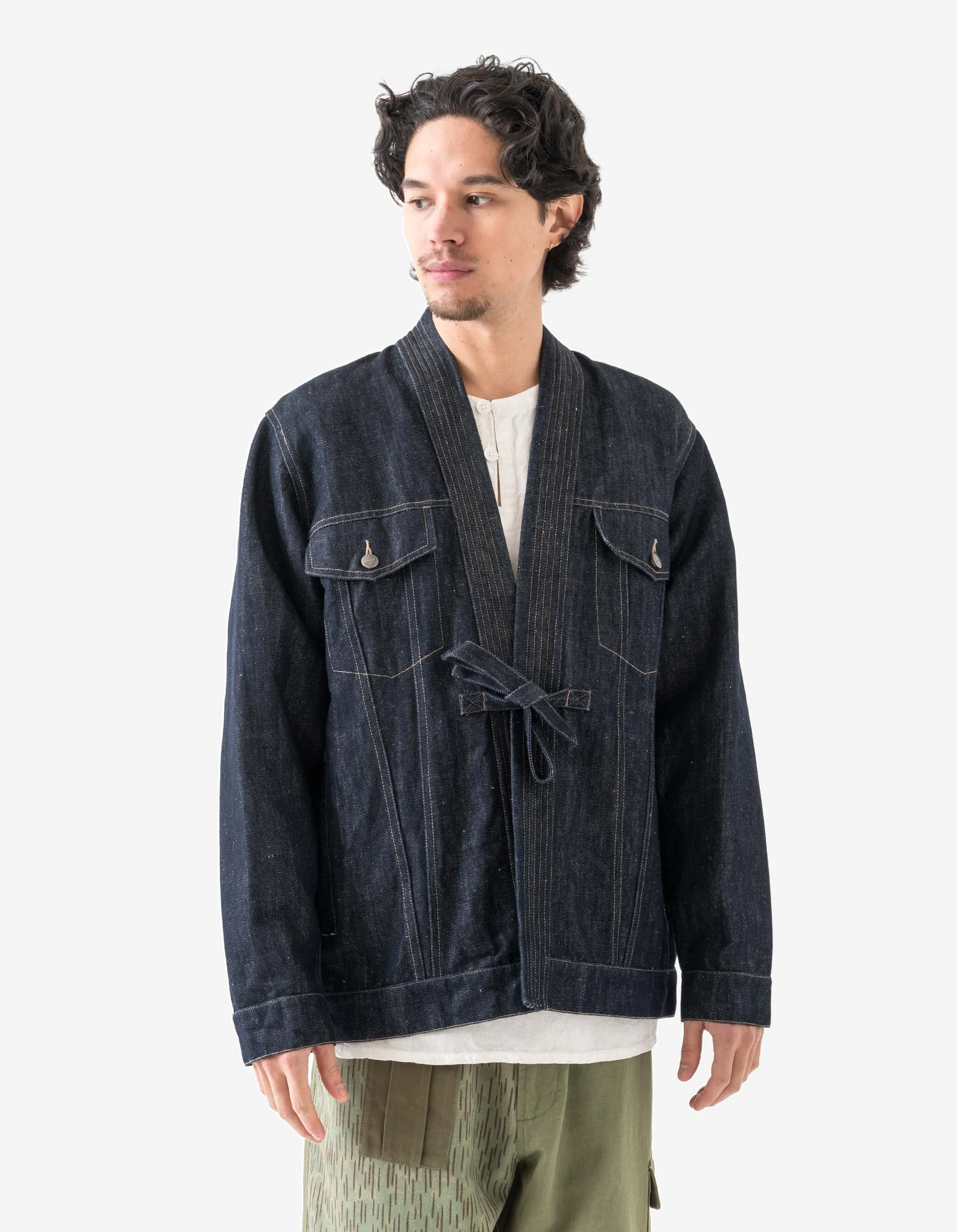 6059 Maha Hemp Denim Kimono Indigo sold by Maharishi product image thumbnail 3