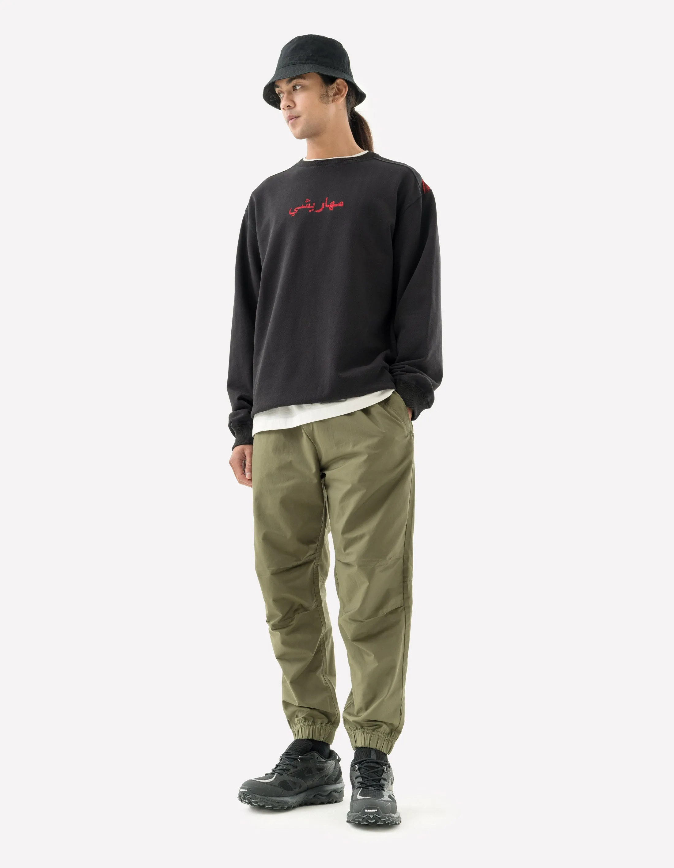 5305 Asym Track Pants Olive OG-107F sold by Maharishi product image thumbnail 5