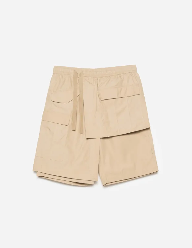 6056 Asym Hakama Shorts Sand sold by Maharishi