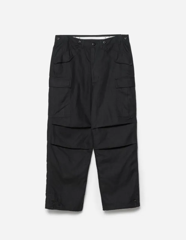 6120 Hemp M65 Cargo Pants Black sold by Maharishi