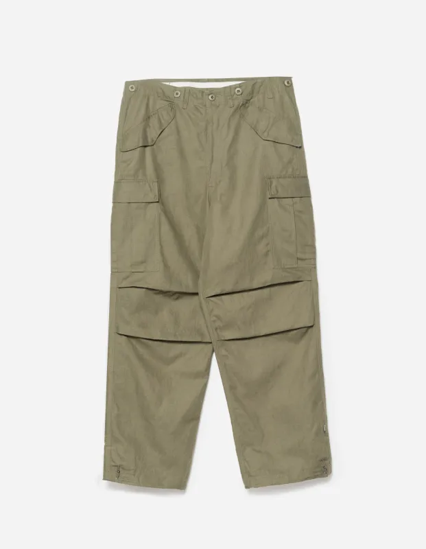 6120 Hemp M65 Cargo Pants Olive sold by Maharishi