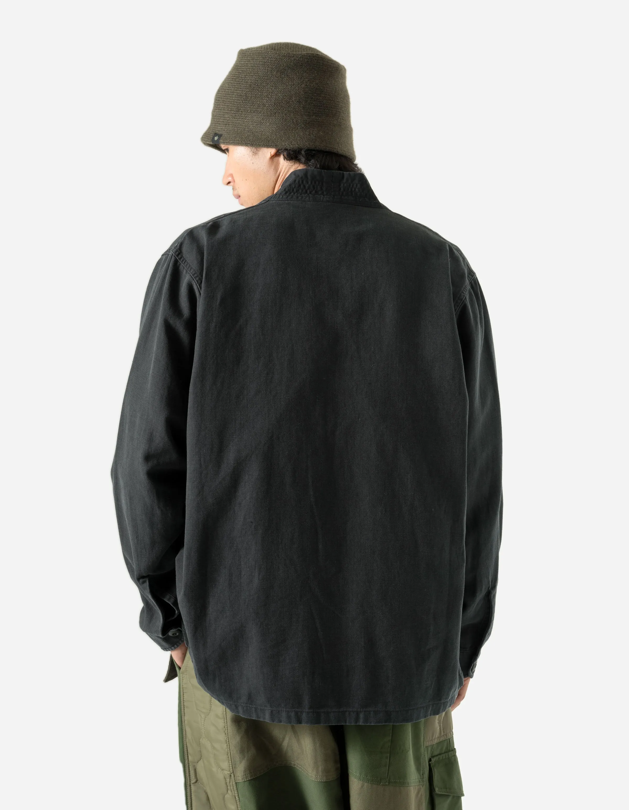 4605 Hemp Hanten Shirt Black sold by Maharishi product image thumbnail 4