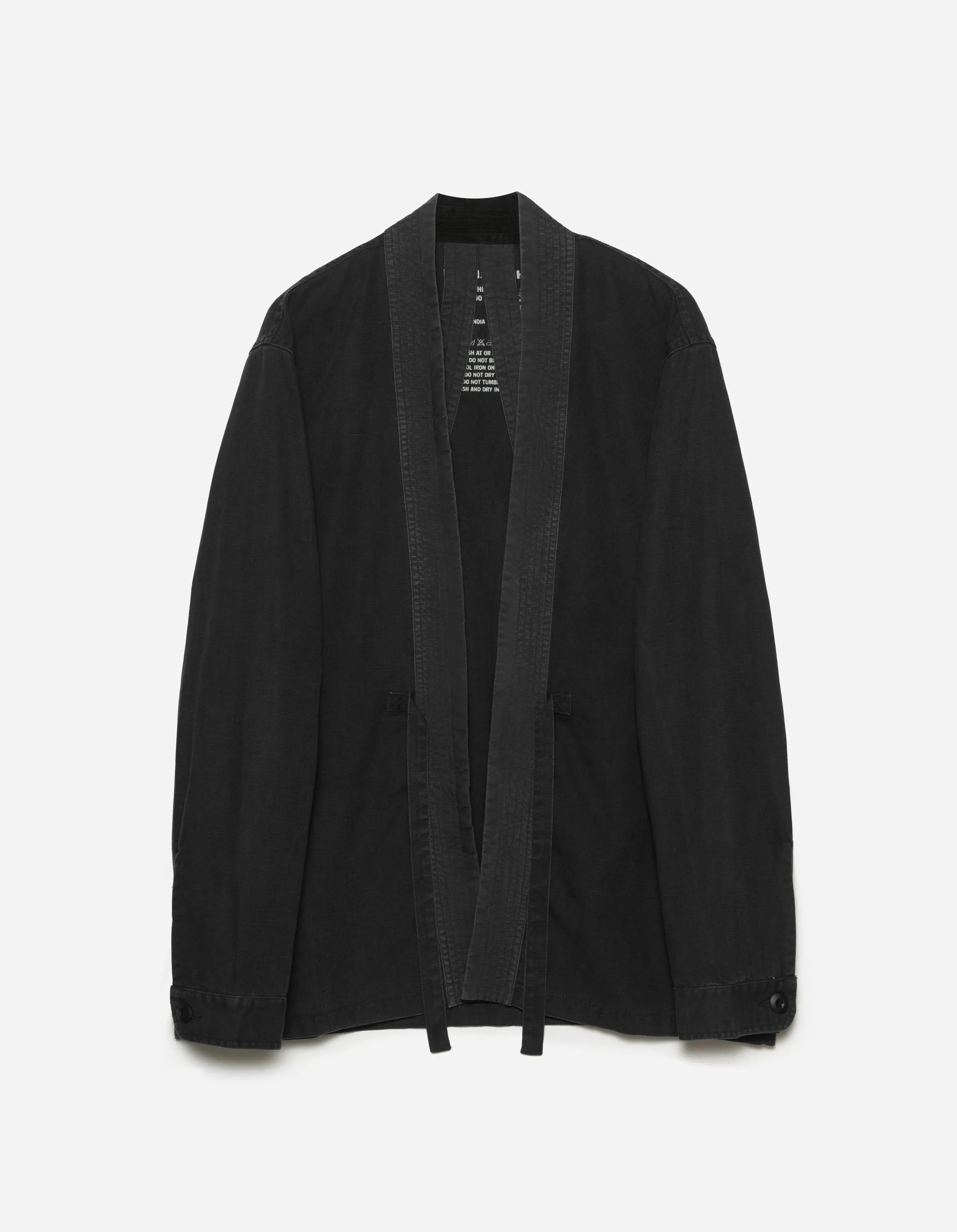 4605 Hemp Hanten Shirt Black sold by Maharishi