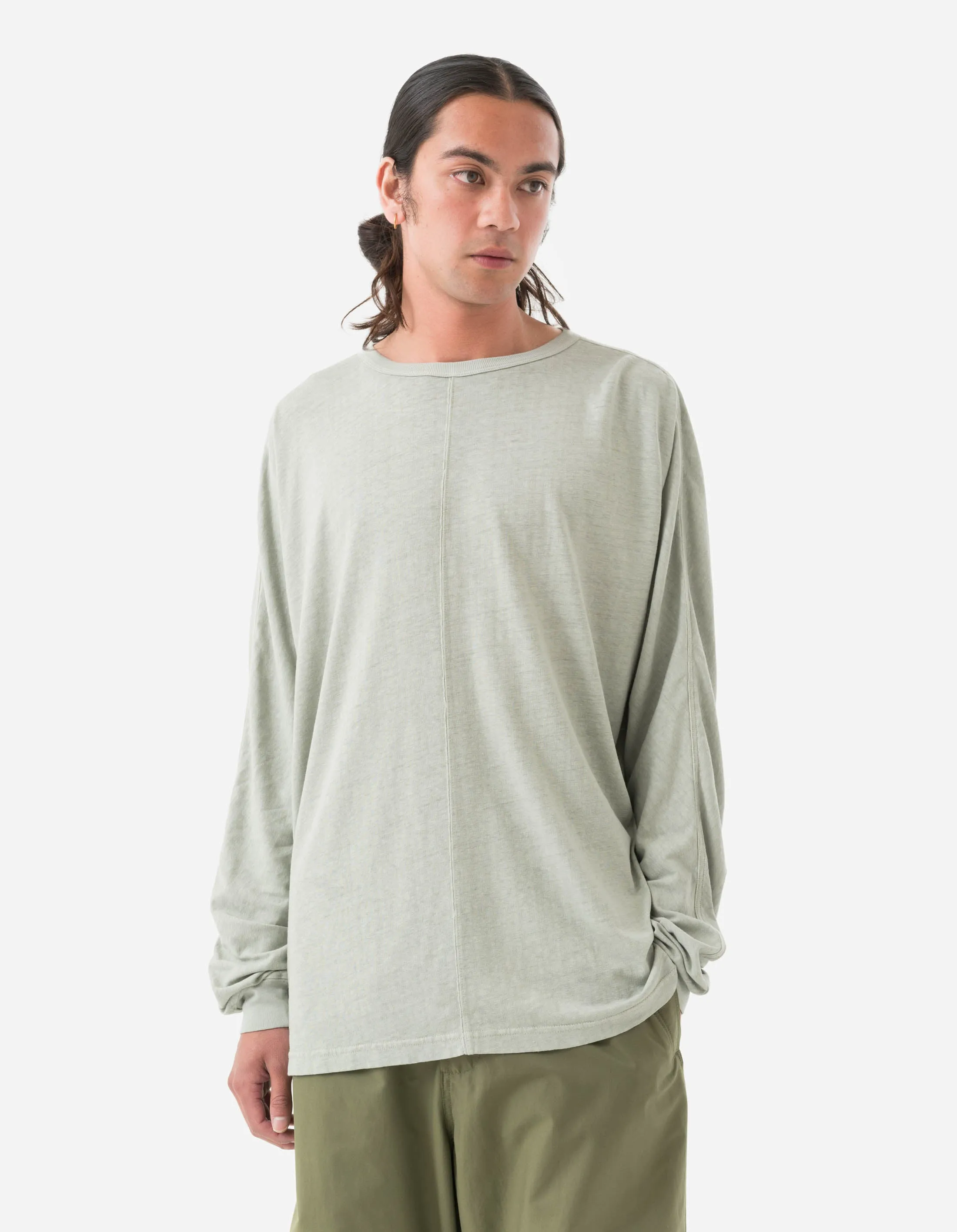 5245 Hemp Cross Oversized L/S T-Shirt Sage sold by Maharishi product image thumbnail 2