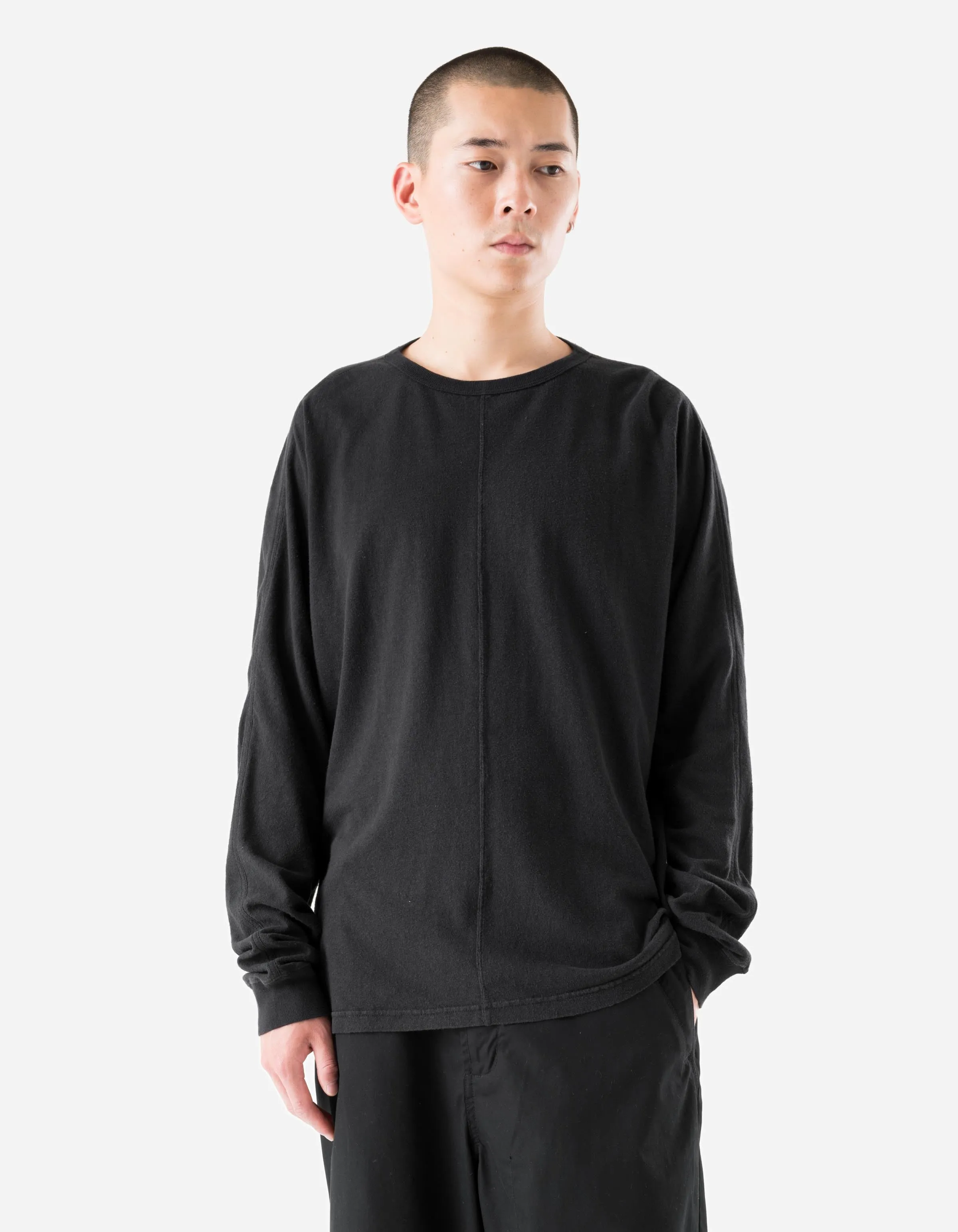 5245 Hemp Cross Oversized L/S T-Shirt Black sold by Maharishi product image thumbnail 3