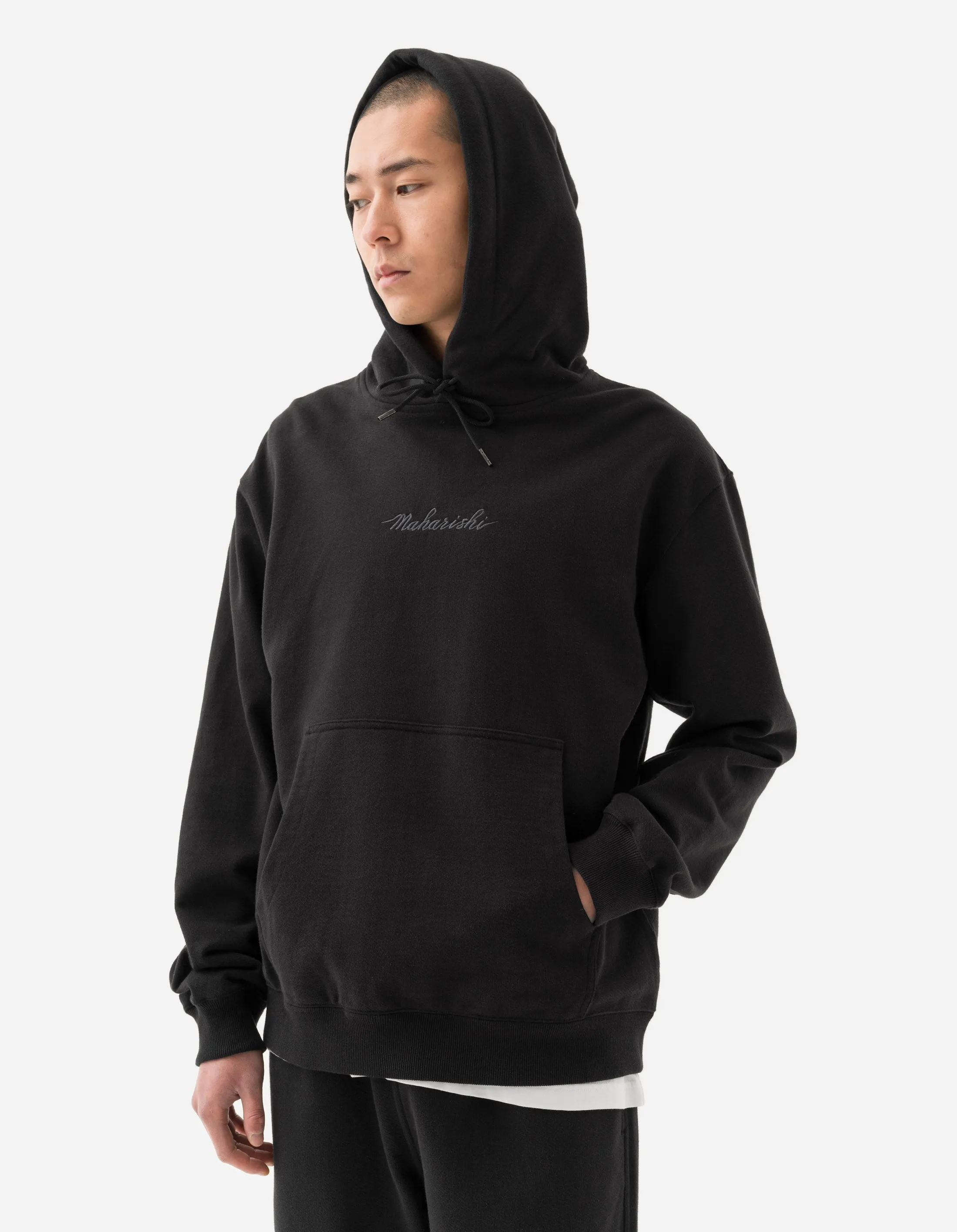 4622 Maharishi Organic Hooded Sweat Black sold by Maharishi product image thumbnail 3