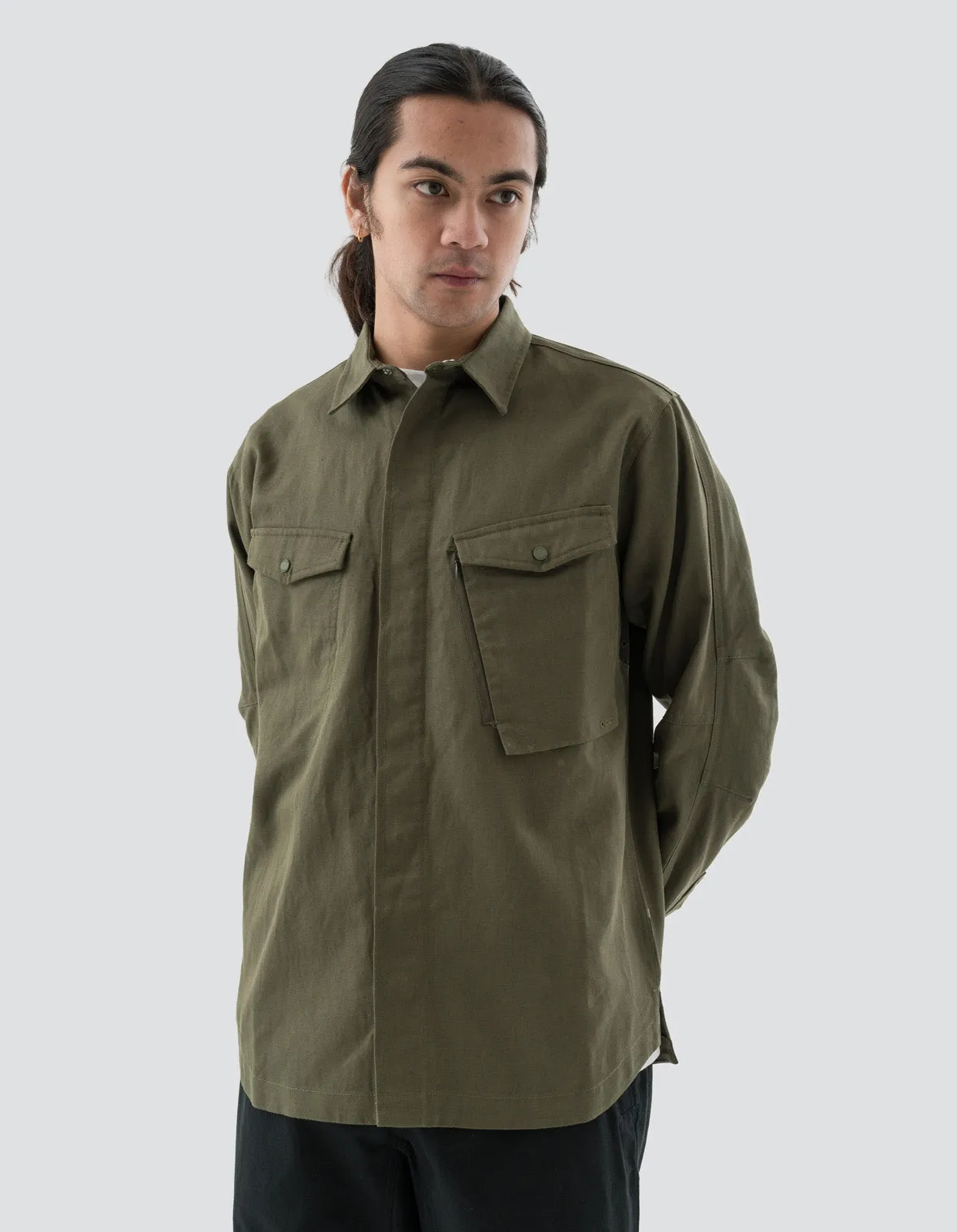 7028 MILTYPE Organic Custom Shirt Olive OG-107F sold by Maharishi product image thumbnail 2