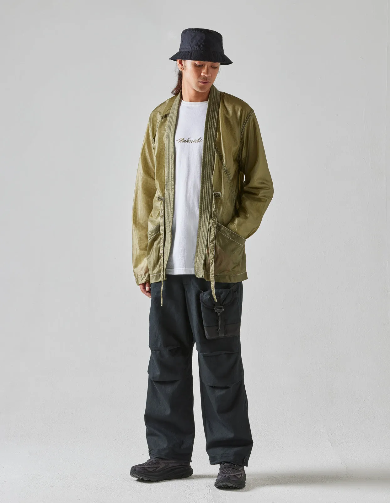 5091 Upcycled Parachute Kimono Olive sold by Maharishi product image thumbnail 3