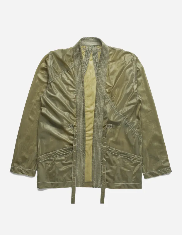 5091 Upcycled Parachute Kimono Olive sold by Maharishi