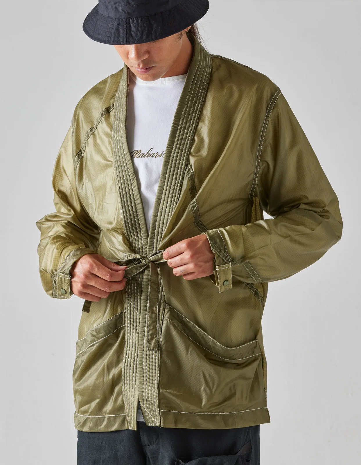 5091 Upcycled Parachute Kimono Olive sold by Maharishi product image thumbnail 2