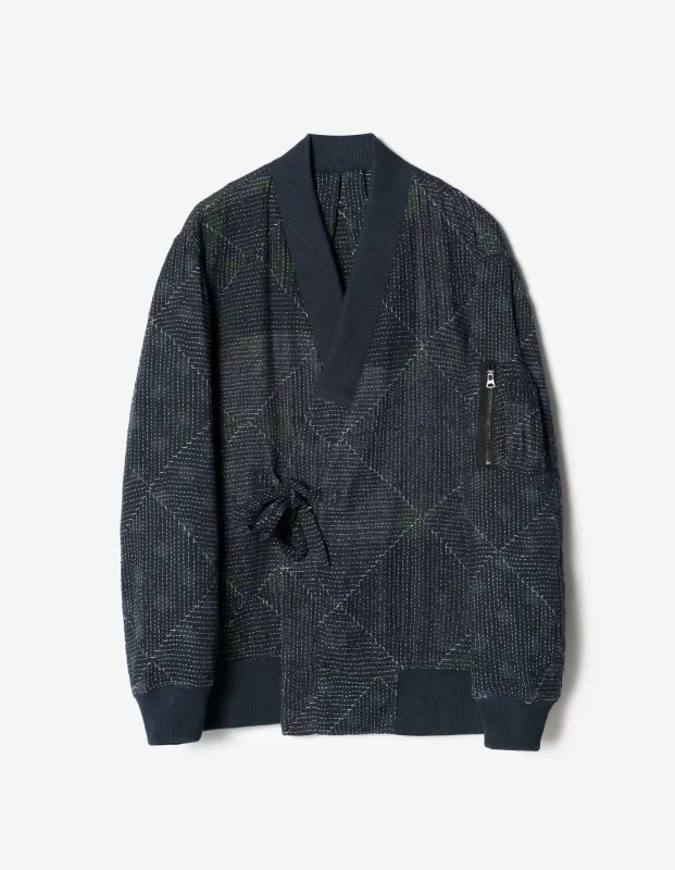 7186 Upcycled MA1 Kimono Navy made by Maharishi