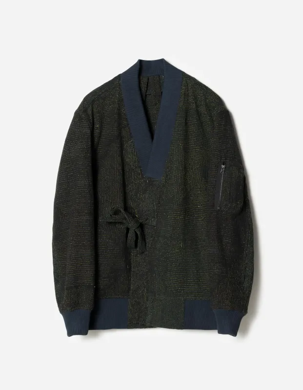 7186 Upcycled MA1 Kimono Navy made by Maharishi