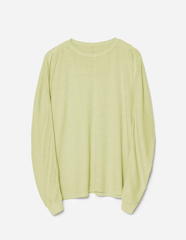 5245 Hemp Cross Loose L/S T-Shirt Moss Green sold by Maharishi