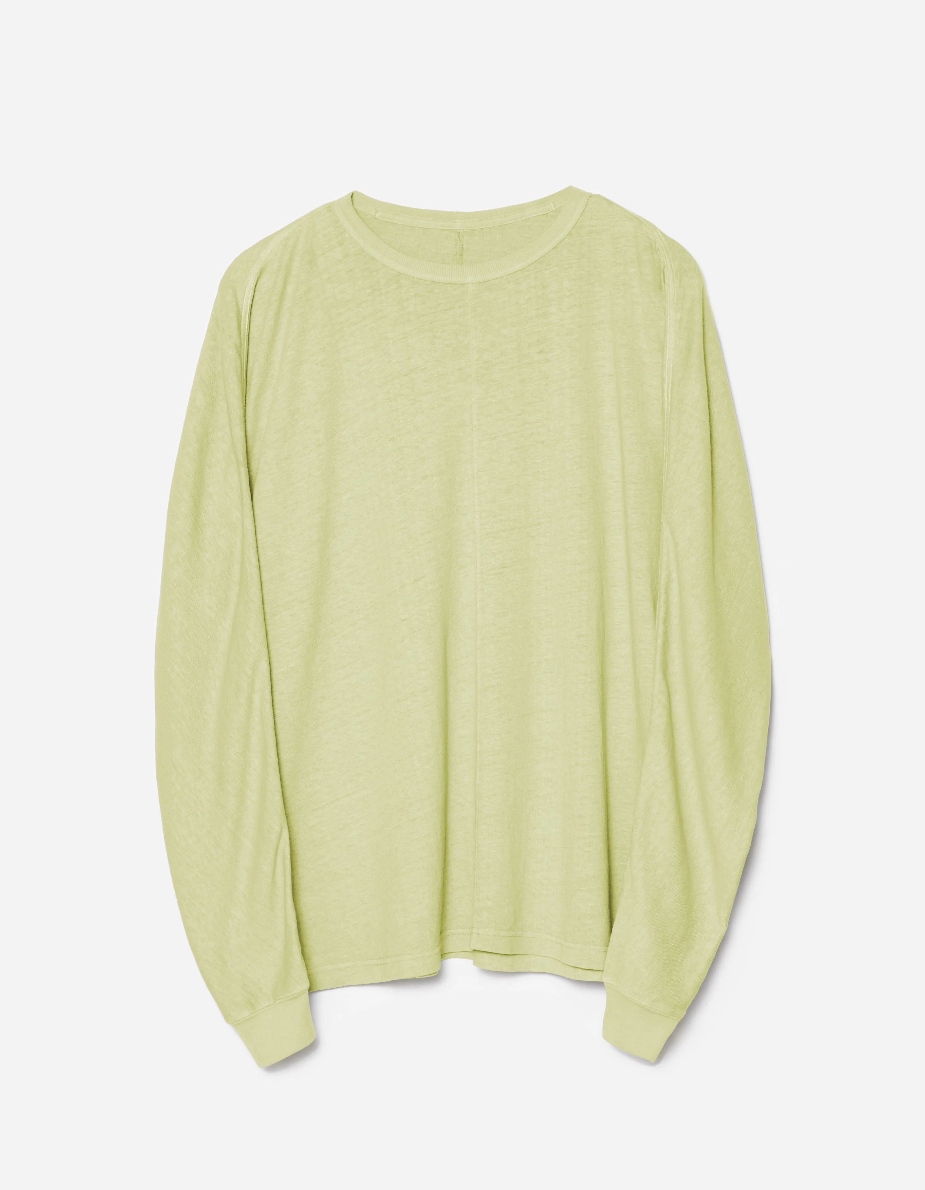 5245 Hemp Cross Loose L/S T-Shirt Moss Green sold by Maharishi