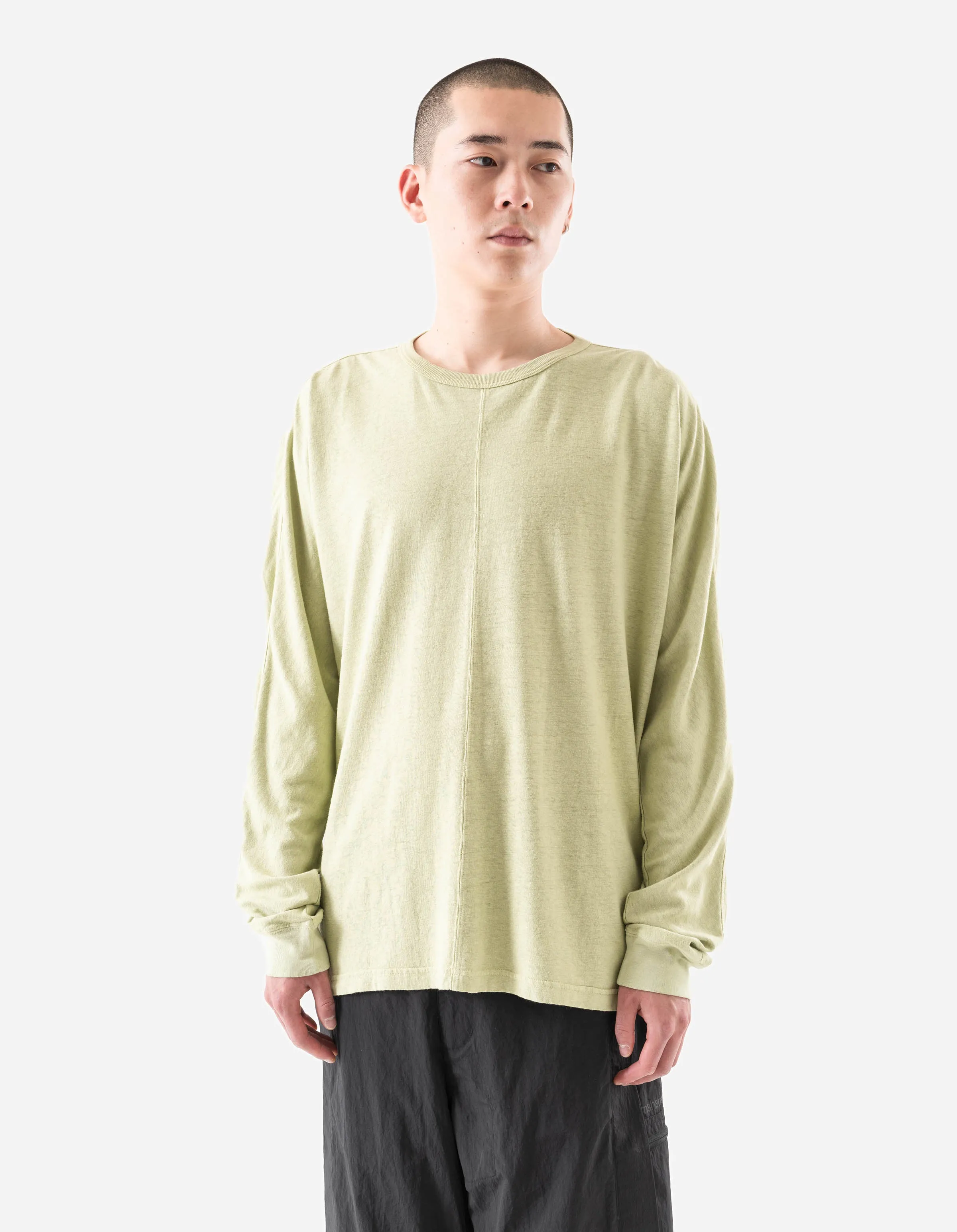 5245 Hemp Cross Loose L/S T-Shirt Moss Green sold by Maharishi product image thumbnail 2