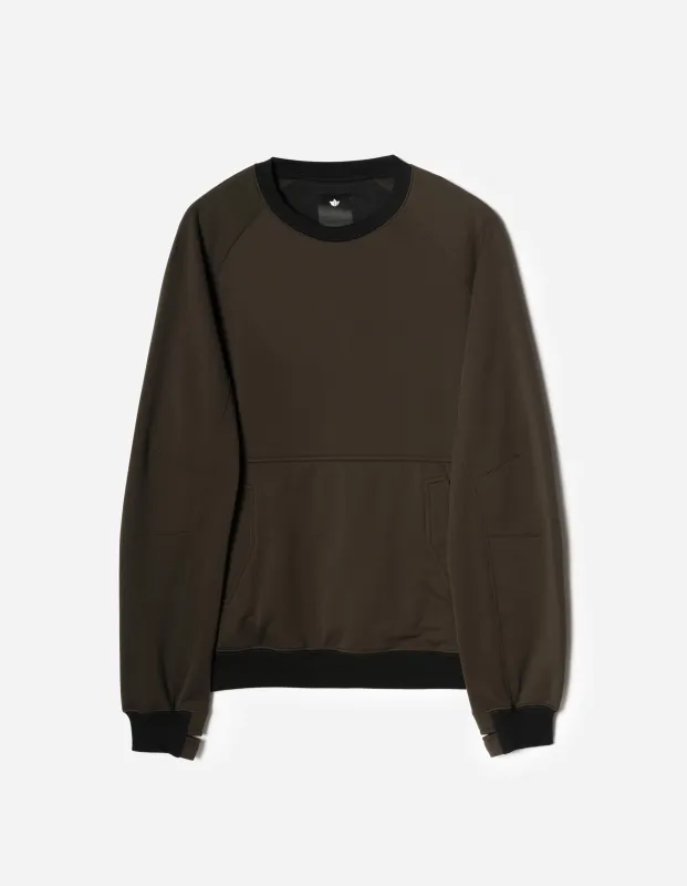 7202 Cordura Fleece Crew Sweat Brown sold by Maharishi