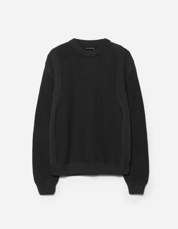 7273 Maharishi Knitted Crew Black made by Maharishi