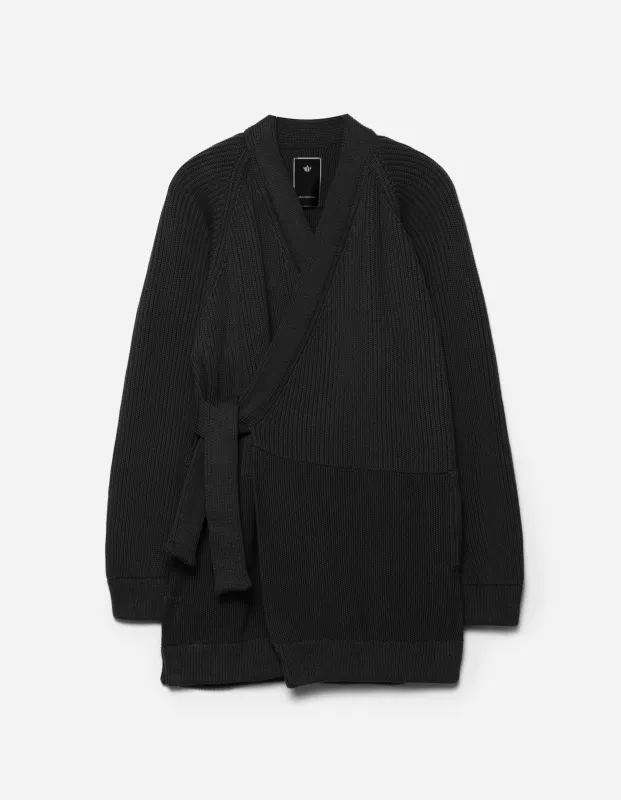7272 Maharishi Knitted Kimono Black sold by Maharishi