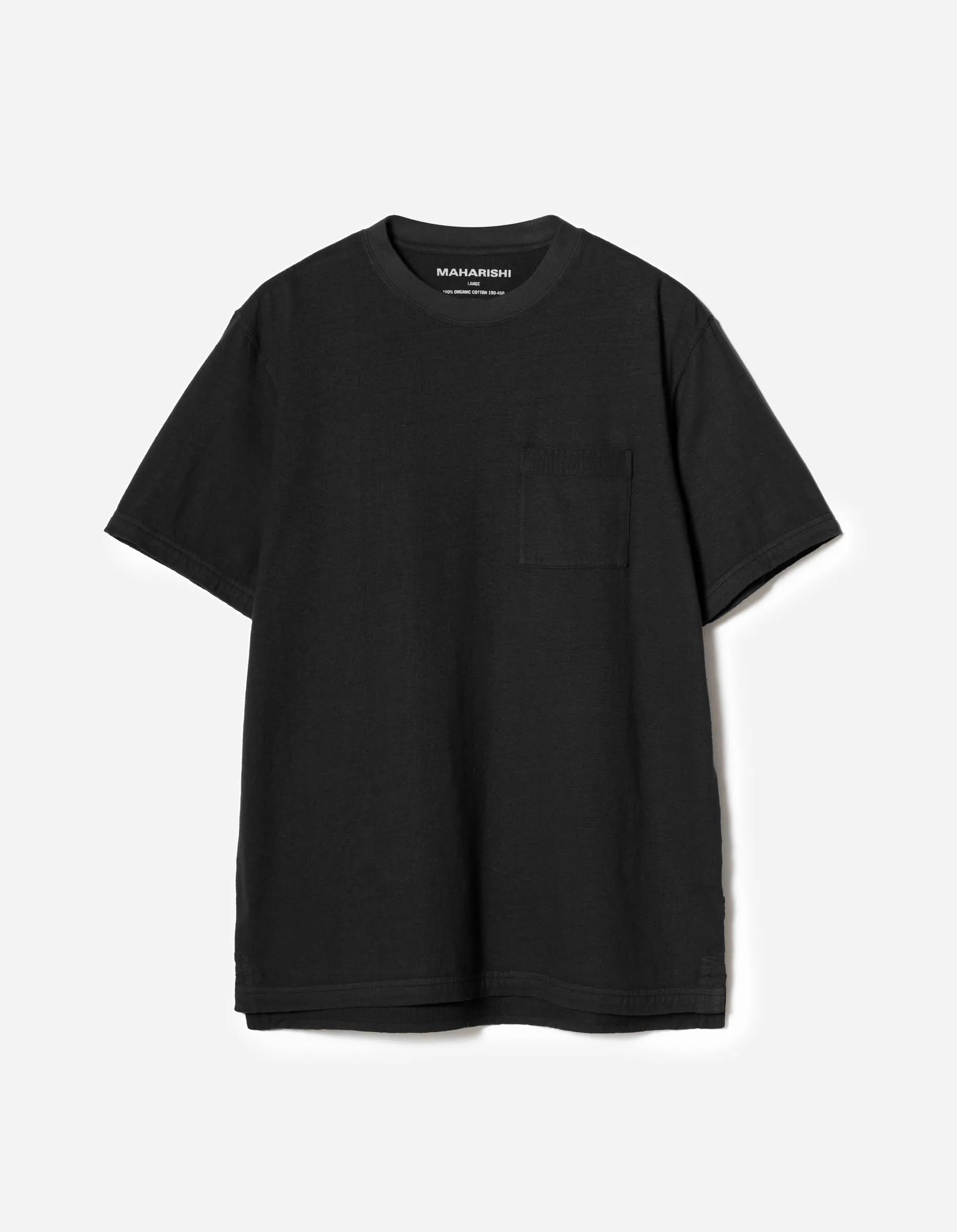 7209 Cotton Hemp S/S T-shirt Black sold by Maharishi
