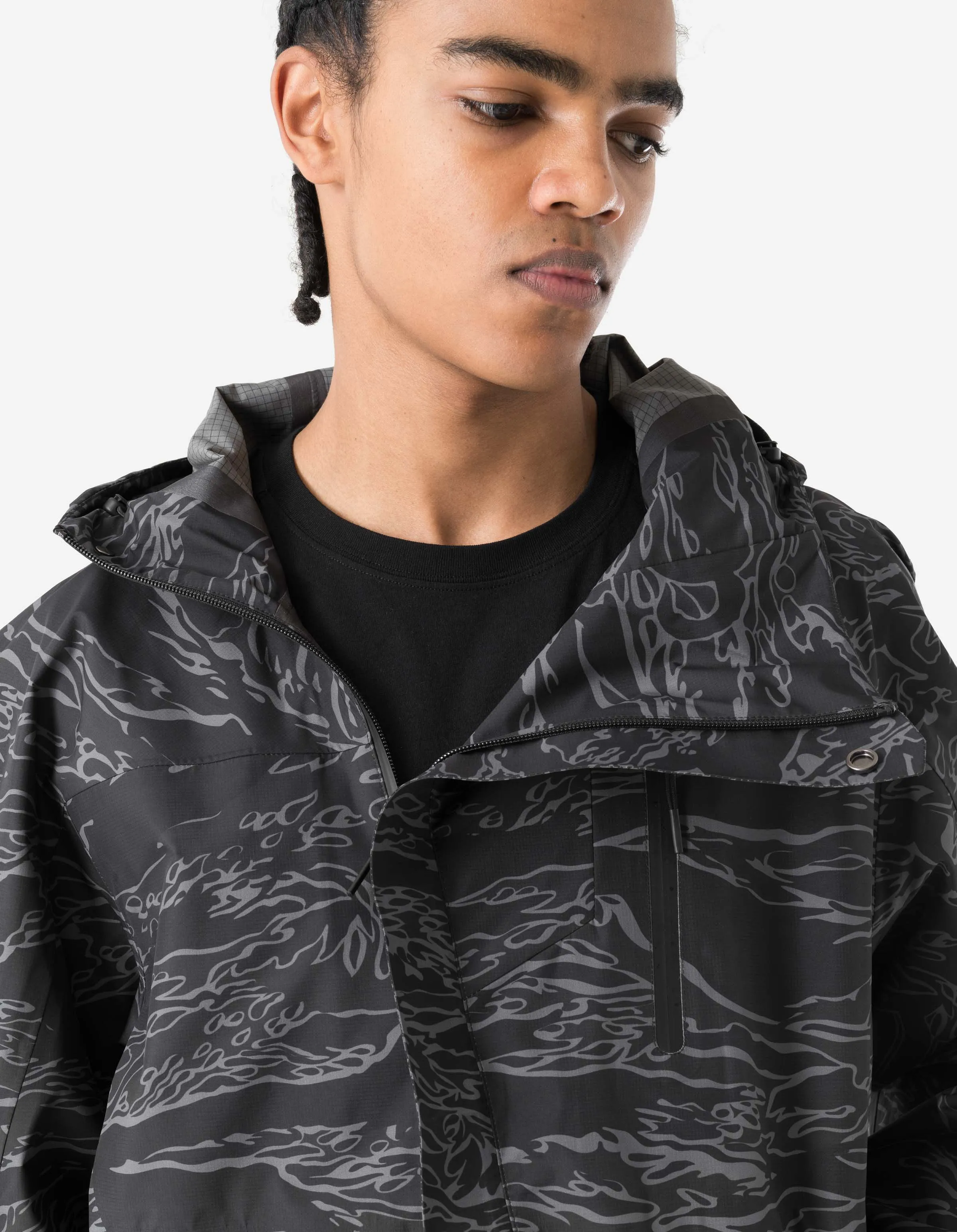 7274 Bonsai Tigerstripe Asym Parka Subdued Night sold by Maharishi product image thumbnail 4