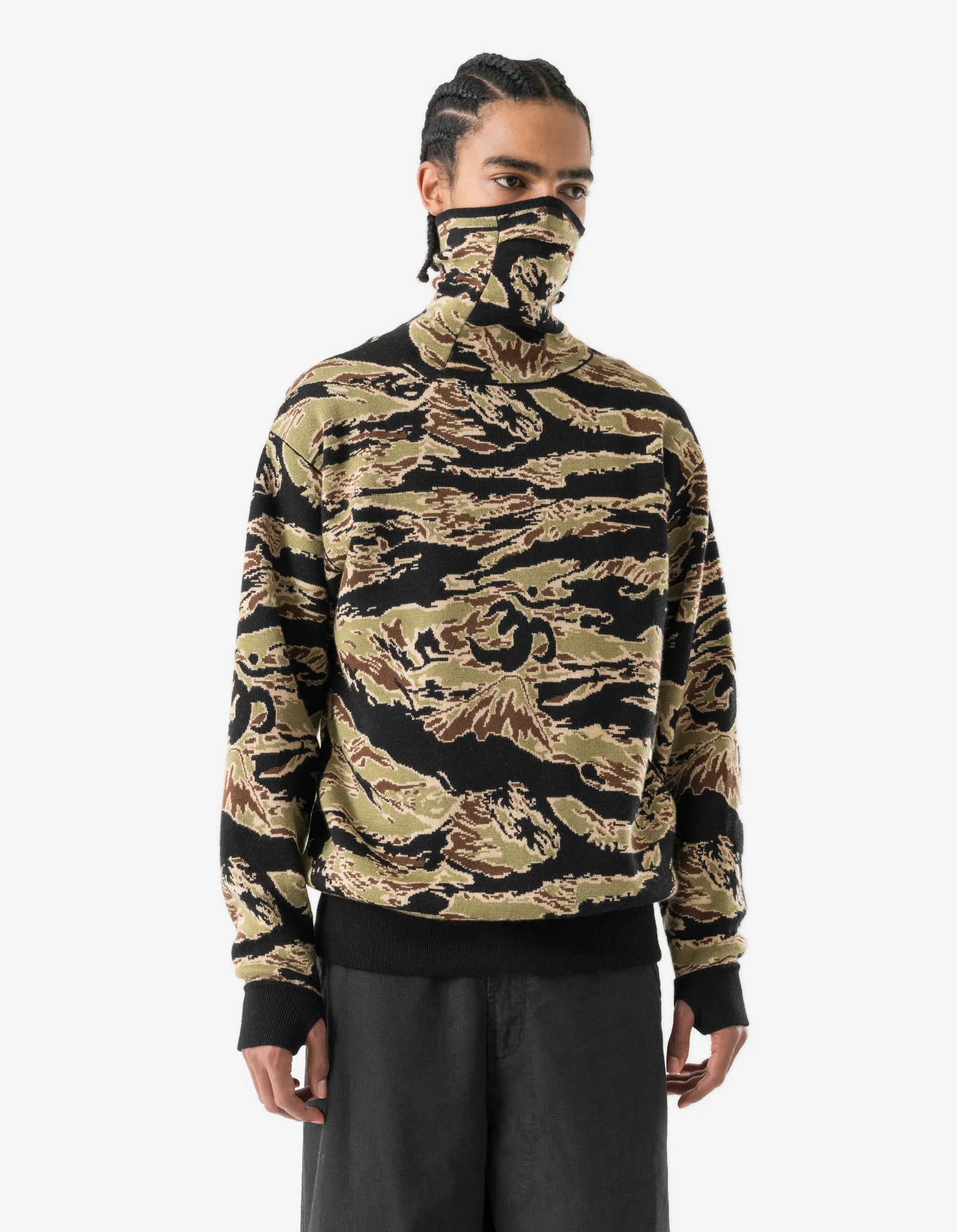 7286 Camo Half Balaclava Knit Woodland sold by Maharishi product image thumbnail 2