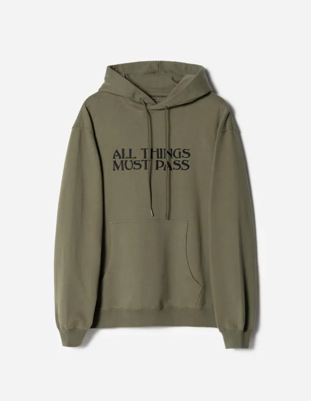 7461 All Things Must Pass Hooded Sweat Olive made by Maharishi