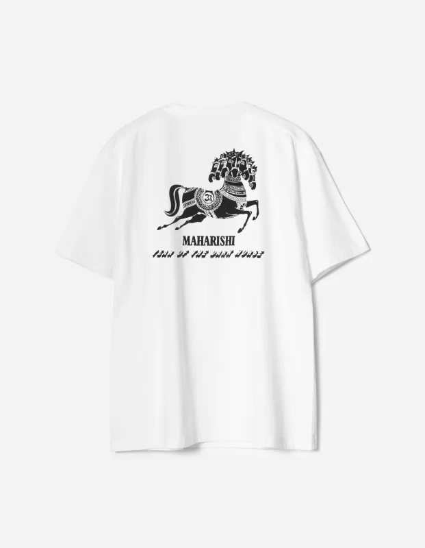 7463 Year of the Dark Horse S/S T-Shirt White sold by Maharishi
